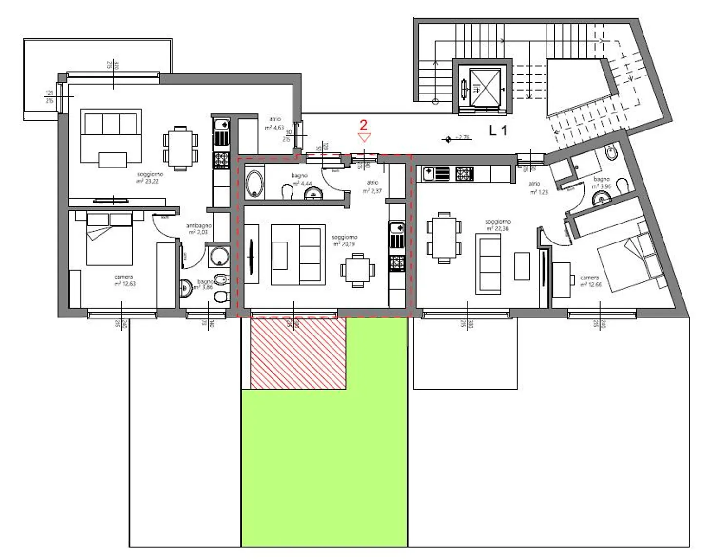 Nuovo appartamento-studio con giardino - Foto 10 di 11