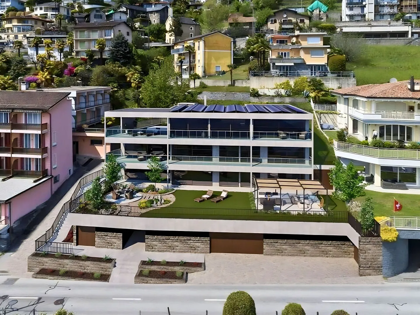 Appartement moderne et élégant de 4,5 pièces avec terrasse panoramique et vue spectaculaire sur le lac - Photo 7 sur 8