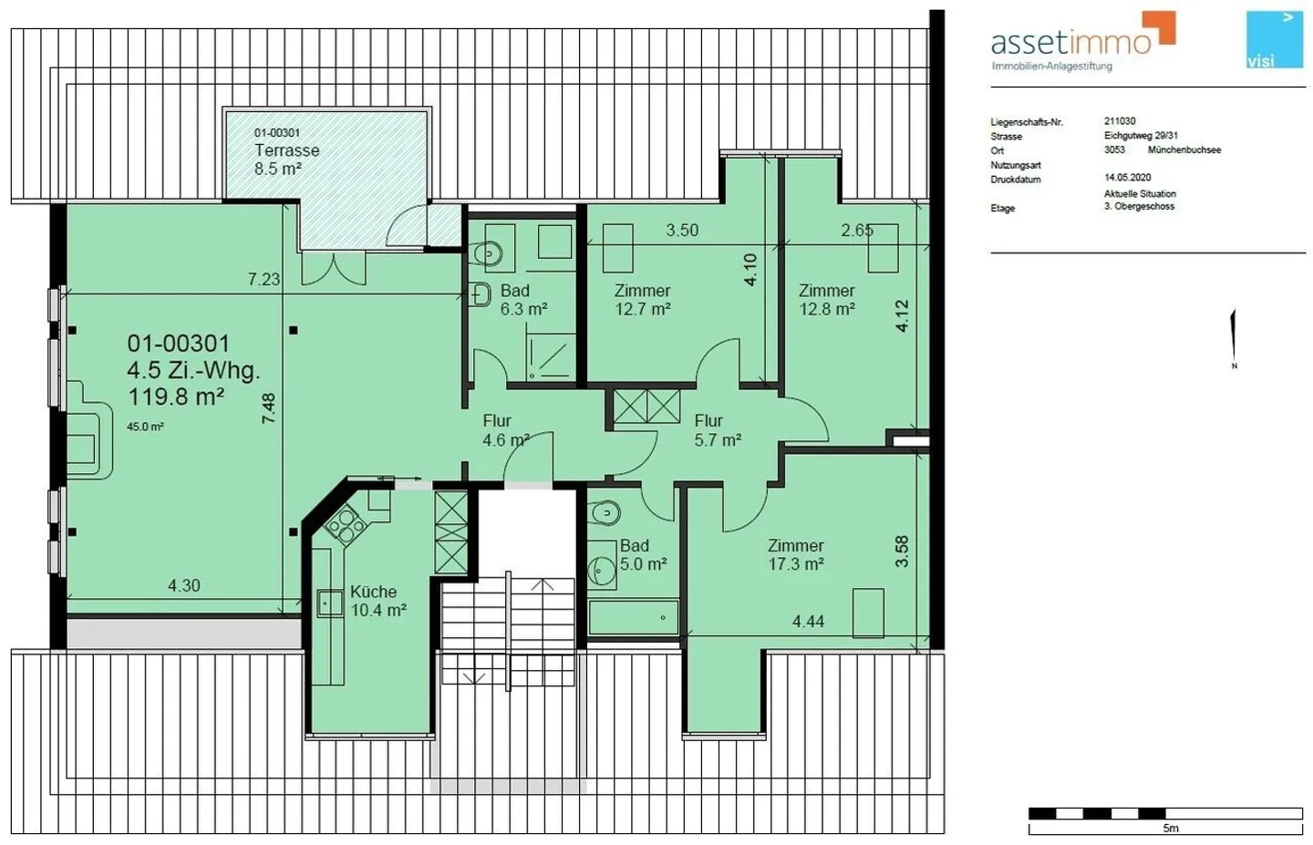 Moderno appartamento di 4.5 stanze di 119m2 in mansarda con terrazza - Foto 13 di 13