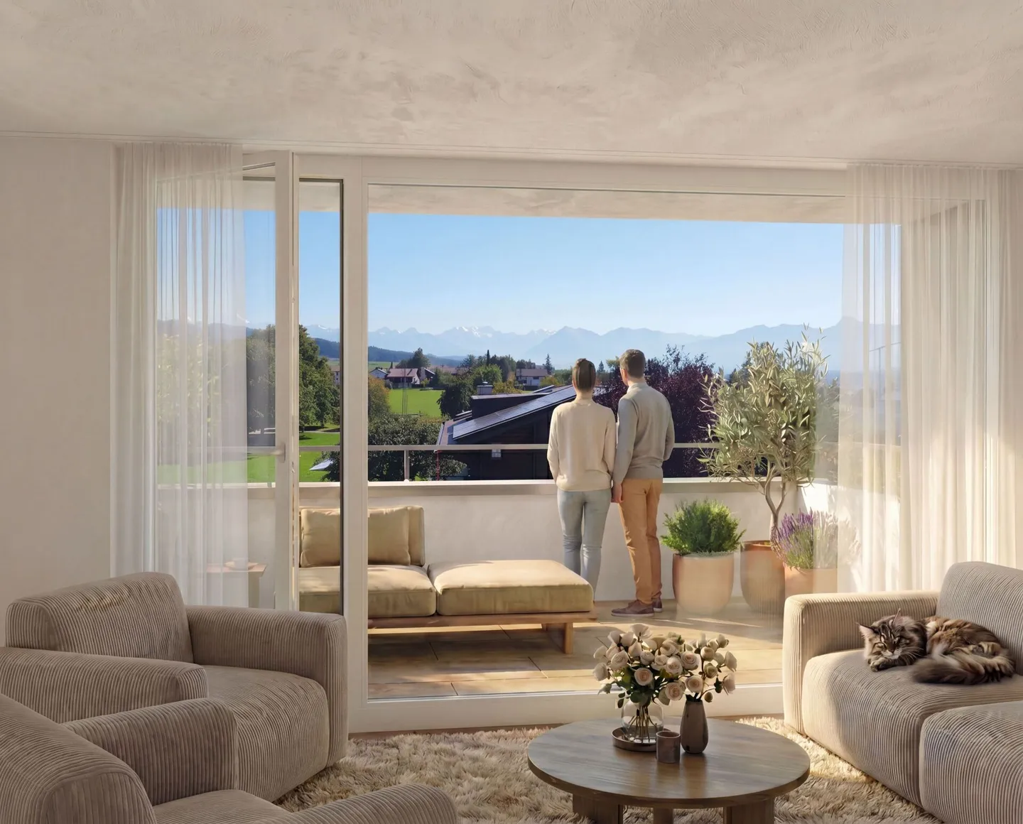 Maison jumelée neuve avec vue sur les Alpes à vendre - Photo 3 sur 11