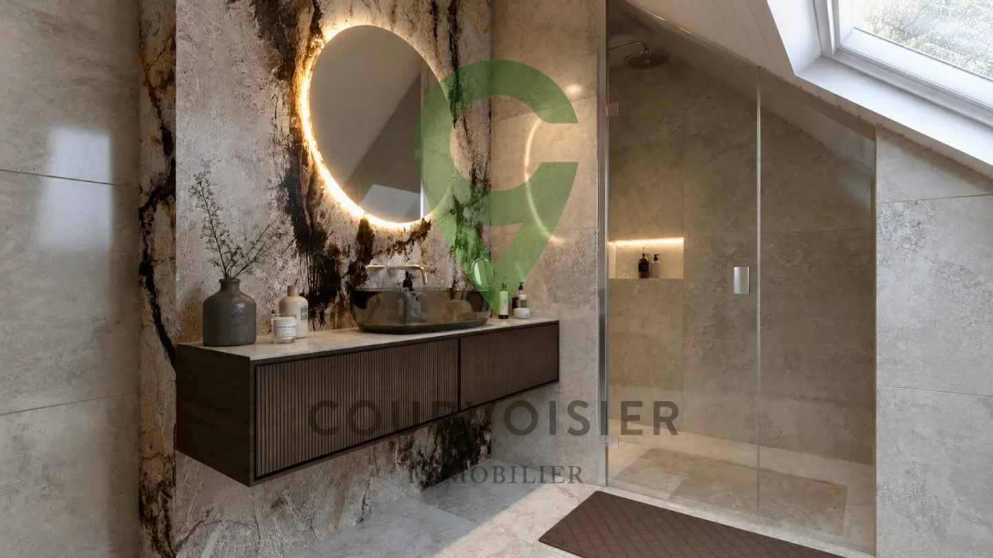 Villa gemella contemporanea in un contesto abitativo privilegiato - Foto 4 di 5