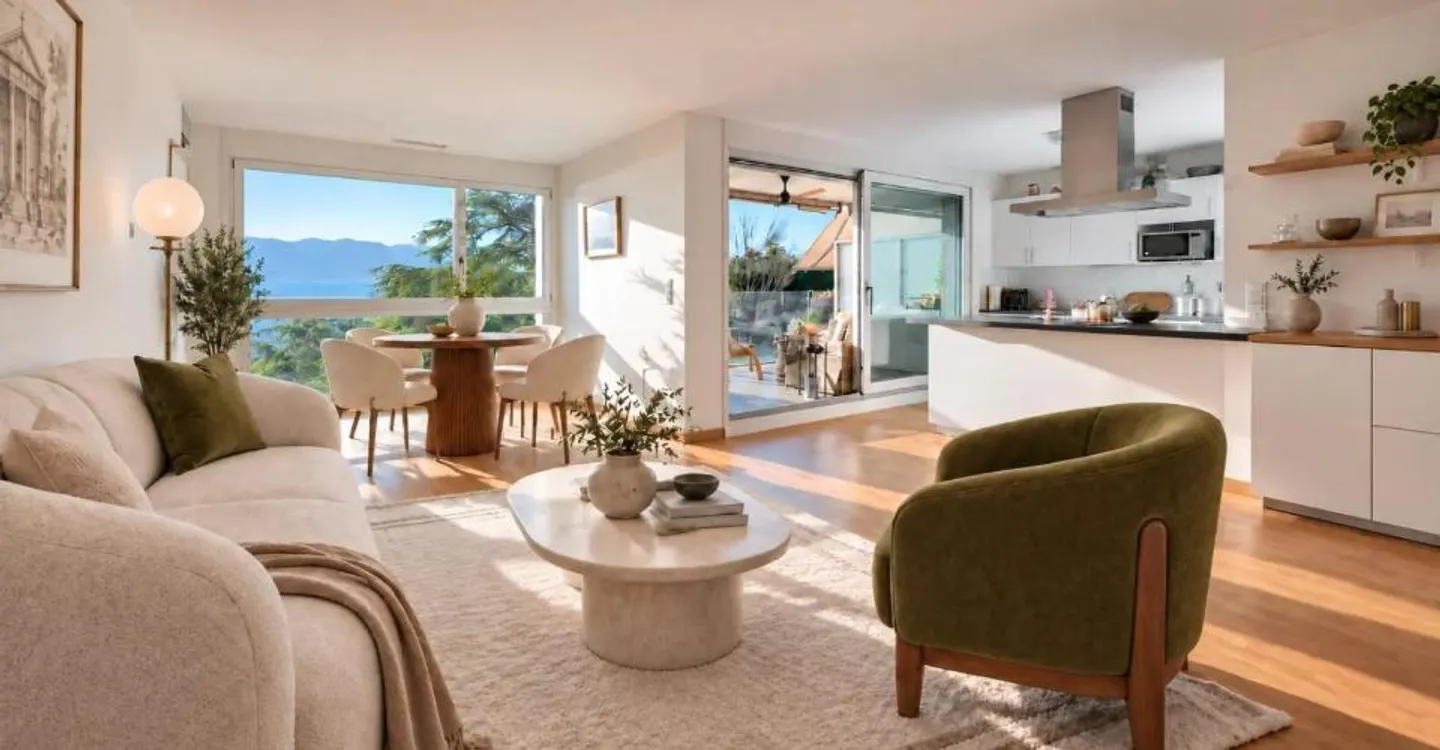 Exclusivité - Magnifique 4 pièces avec vue imprenable sur le Lac - Foto 5 di 6