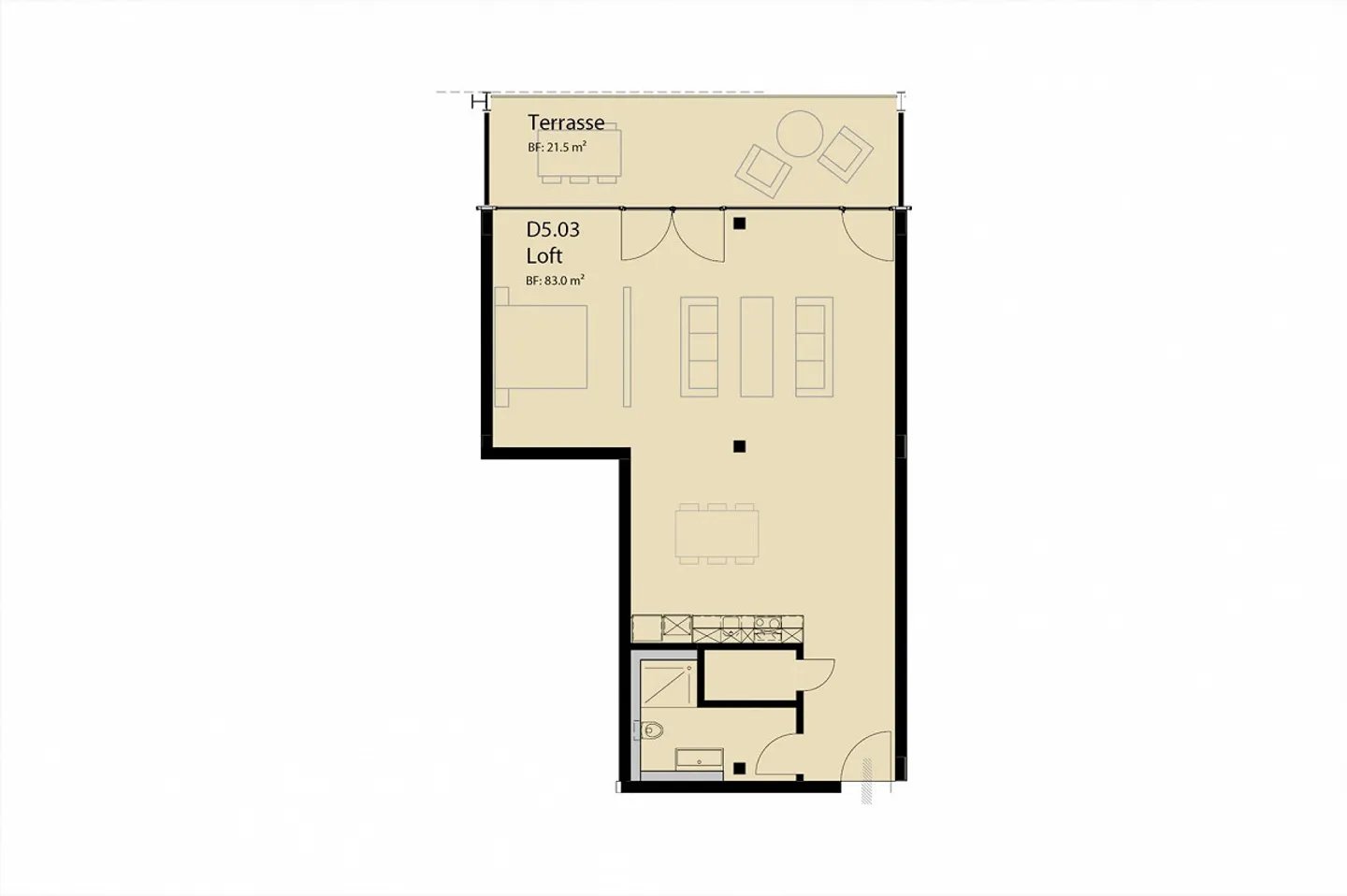 Charmantes Loft mit Loggia - Foto 9 von 9