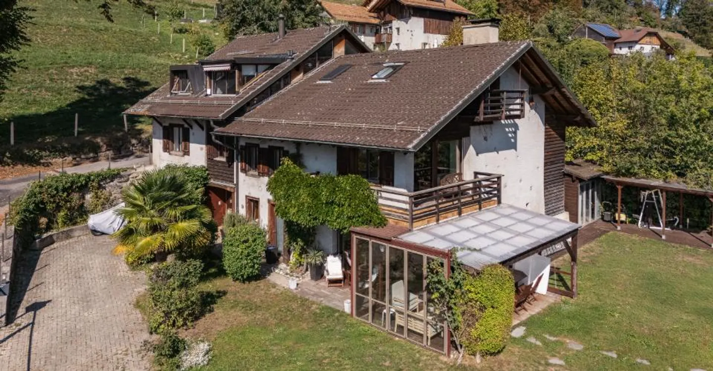 Character duplex in a 19th-century farmhouse, facing Lake Geneva and the Alps - Photo 4 of 11