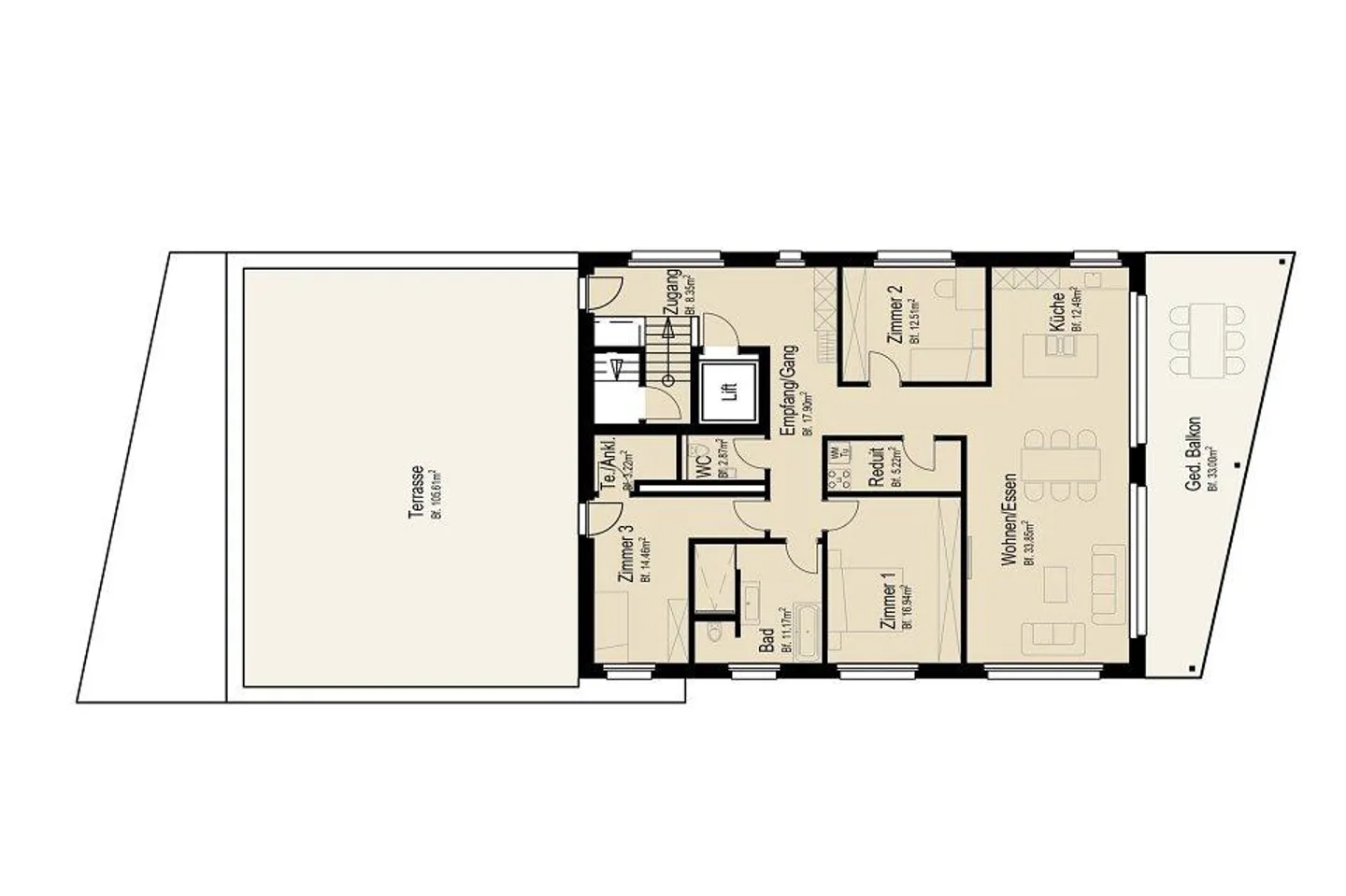 4.5 Zimmer-Attikawohnung - Zentral gelegen in kleiner Überbauung - Foto 2 von 7