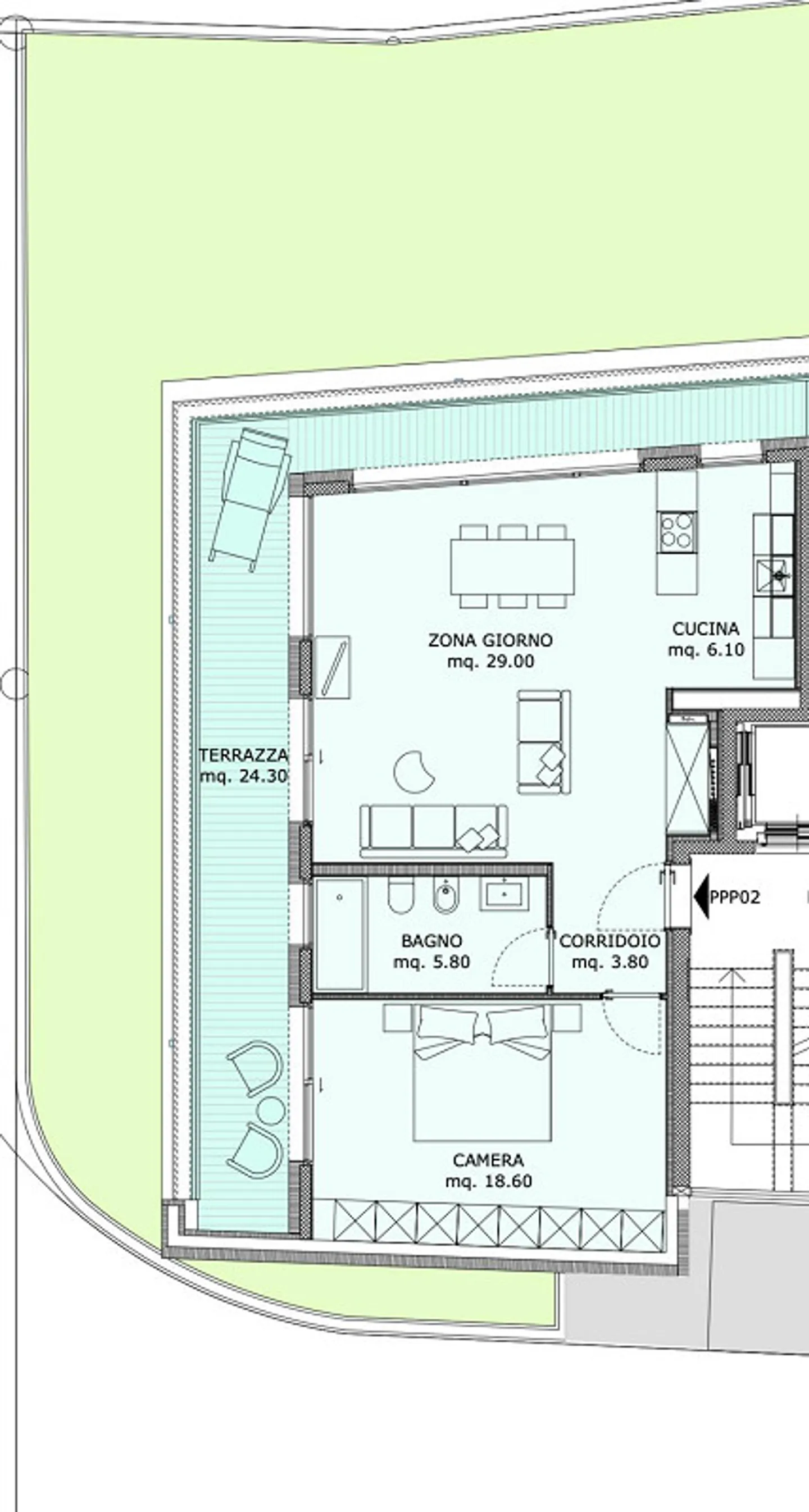 Appartamento moderno 2.5 locali con terrazza - Foto 10 di 10