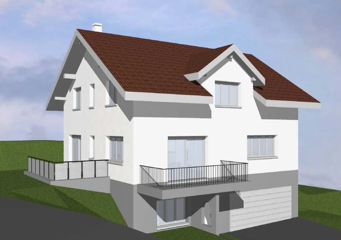À louer à partir du 1er juillet 2026, nouvelle maison individuelle de 6½ pièces avec garage double, au Vorderen Rebweg 1 à 9534 Gähwil. - Photo 1 sur 10