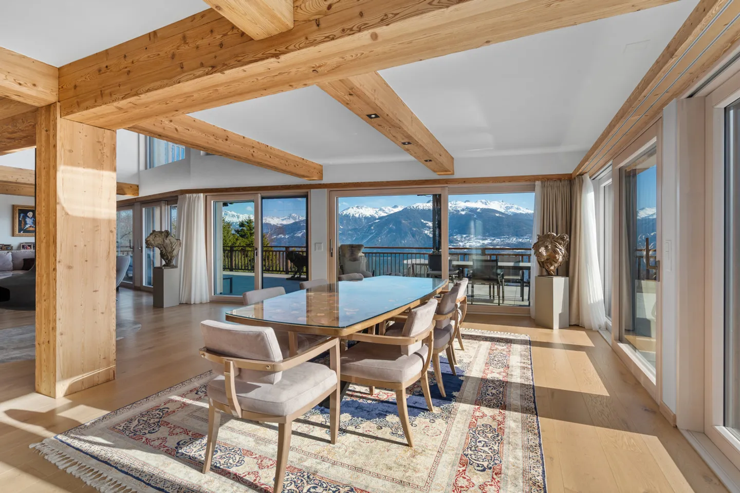 Prestigeträchtiges Chalet in Mayens d'Arbaz - Pool und atemberaubende Aussicht - Foto 4 von 9