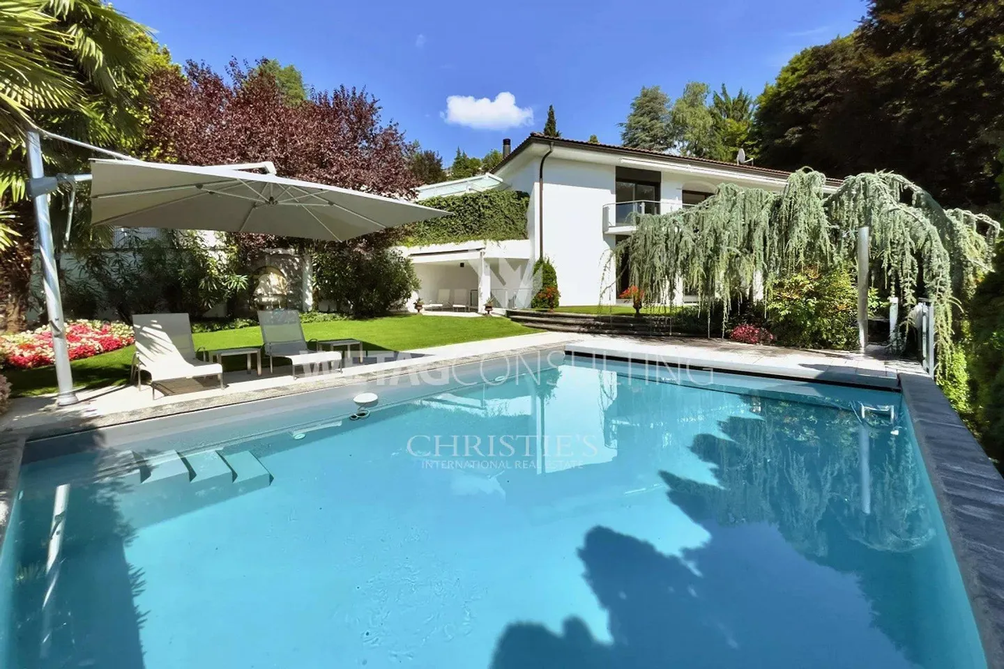 Bella villa con giardino e piscina in vendita a Montagnola - Foto 11 di 12