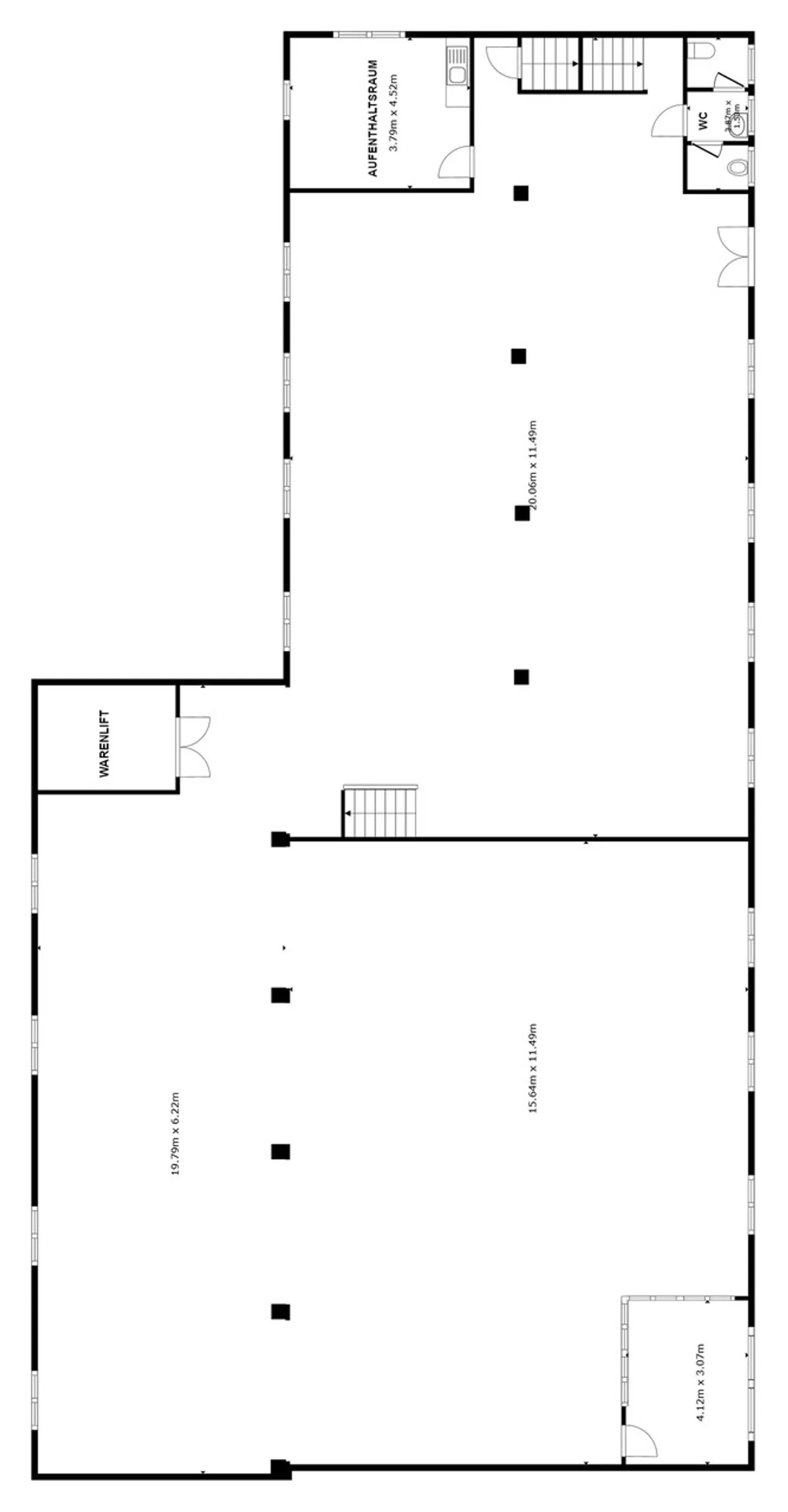 Espaces de stockage situés au centre avec rayonnage, élévateur à marchandises et rampe de chargement - Photo 12 sur 13