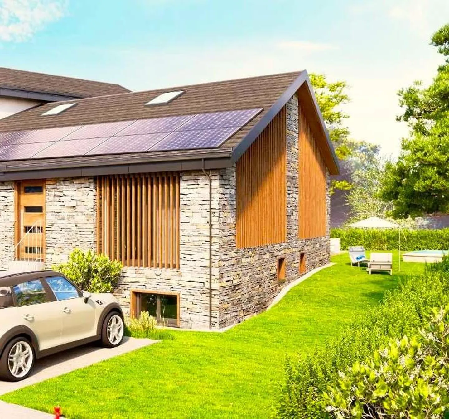 CHARMANTE MAISON VILLAGEOISE NEUVE ET ÉCOLOGIQUE, AVEC JARDIN ET PA... - Photo 1 of 14