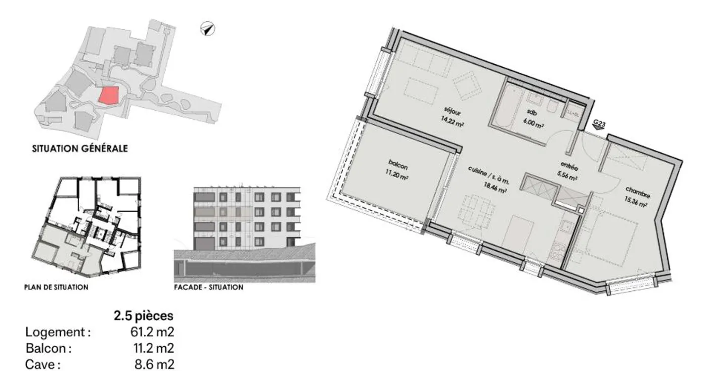 2,5-Zimmer-Wohnung im 2. Stock - Foto 6 von 6
