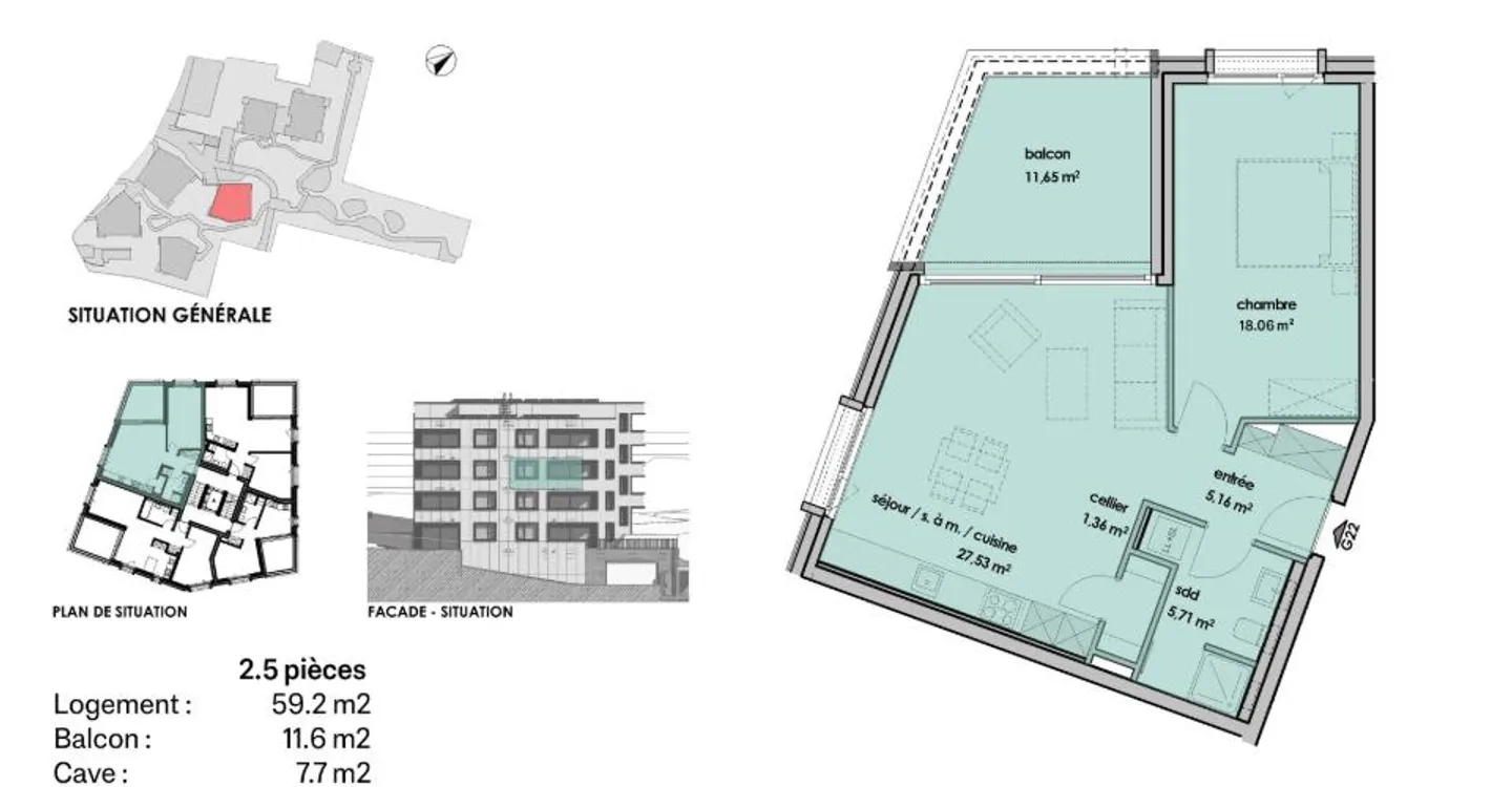 2,5-Zimmer-Wohnung im 2. Stock - Foto 5 von 5