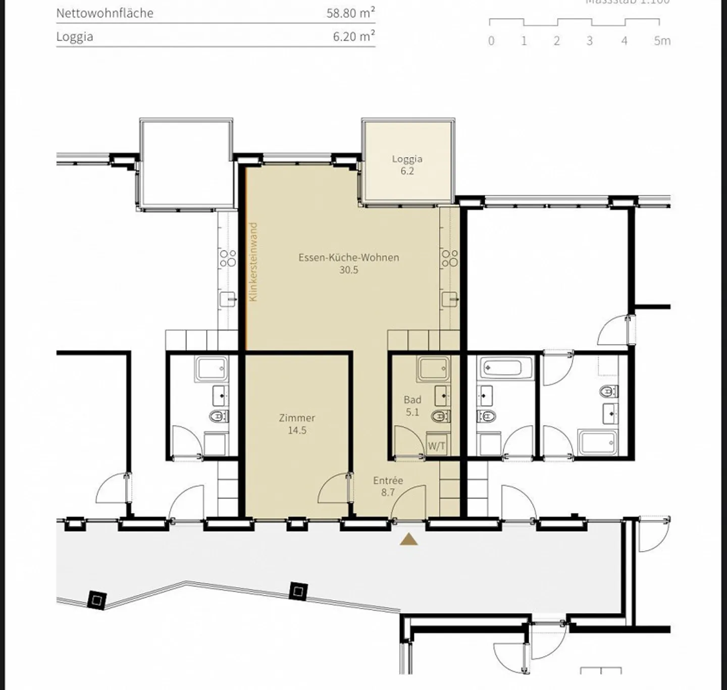 moderne 2.5 Zimmer Wohnung im Töss Zentrum - Foto 5 von 5
