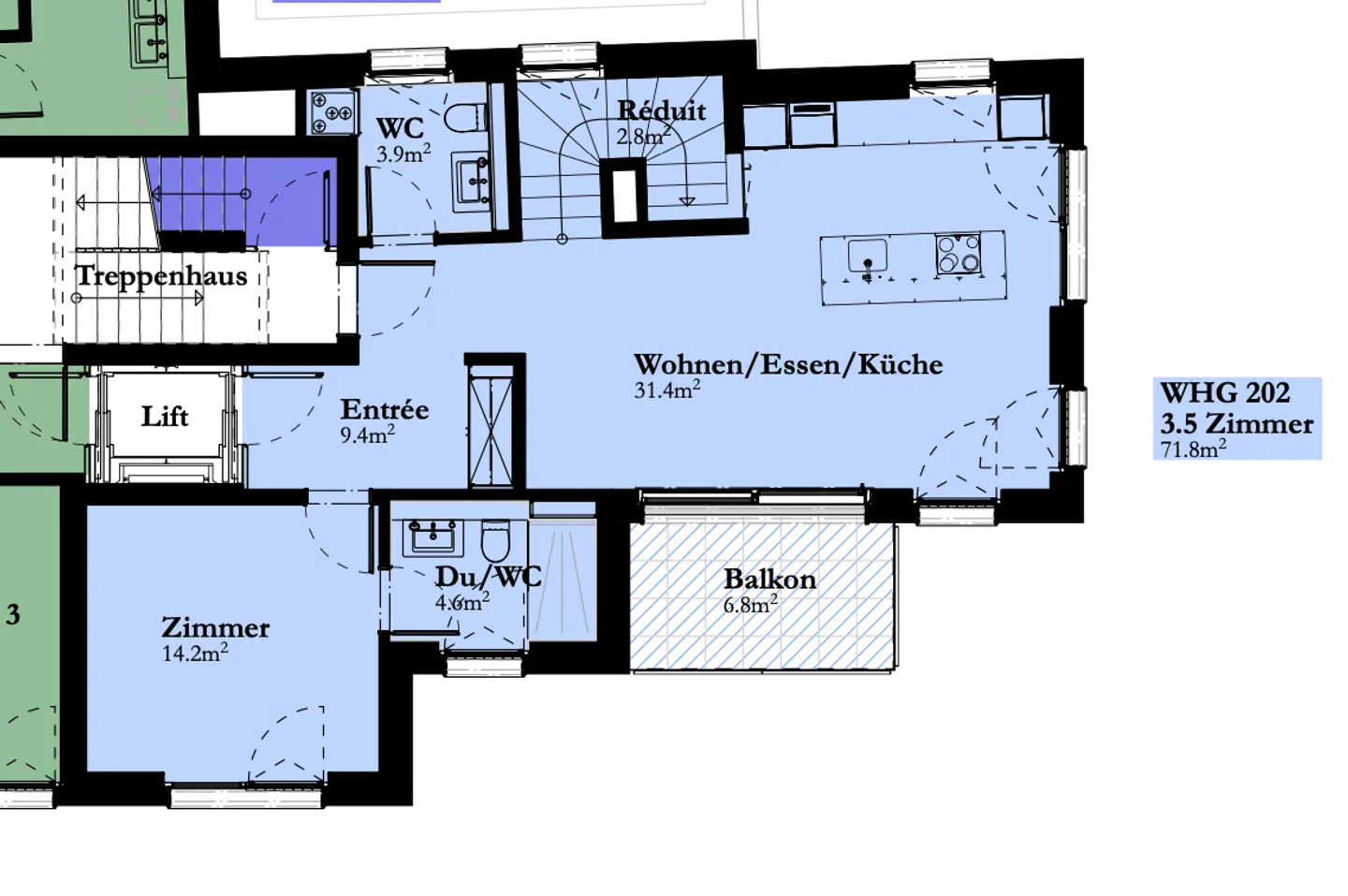 NUOVA COSTRUZIONE: Esclusivo appartamento duplex di 3.5 locali a Zurigo Witikon - Foto 10 di 11