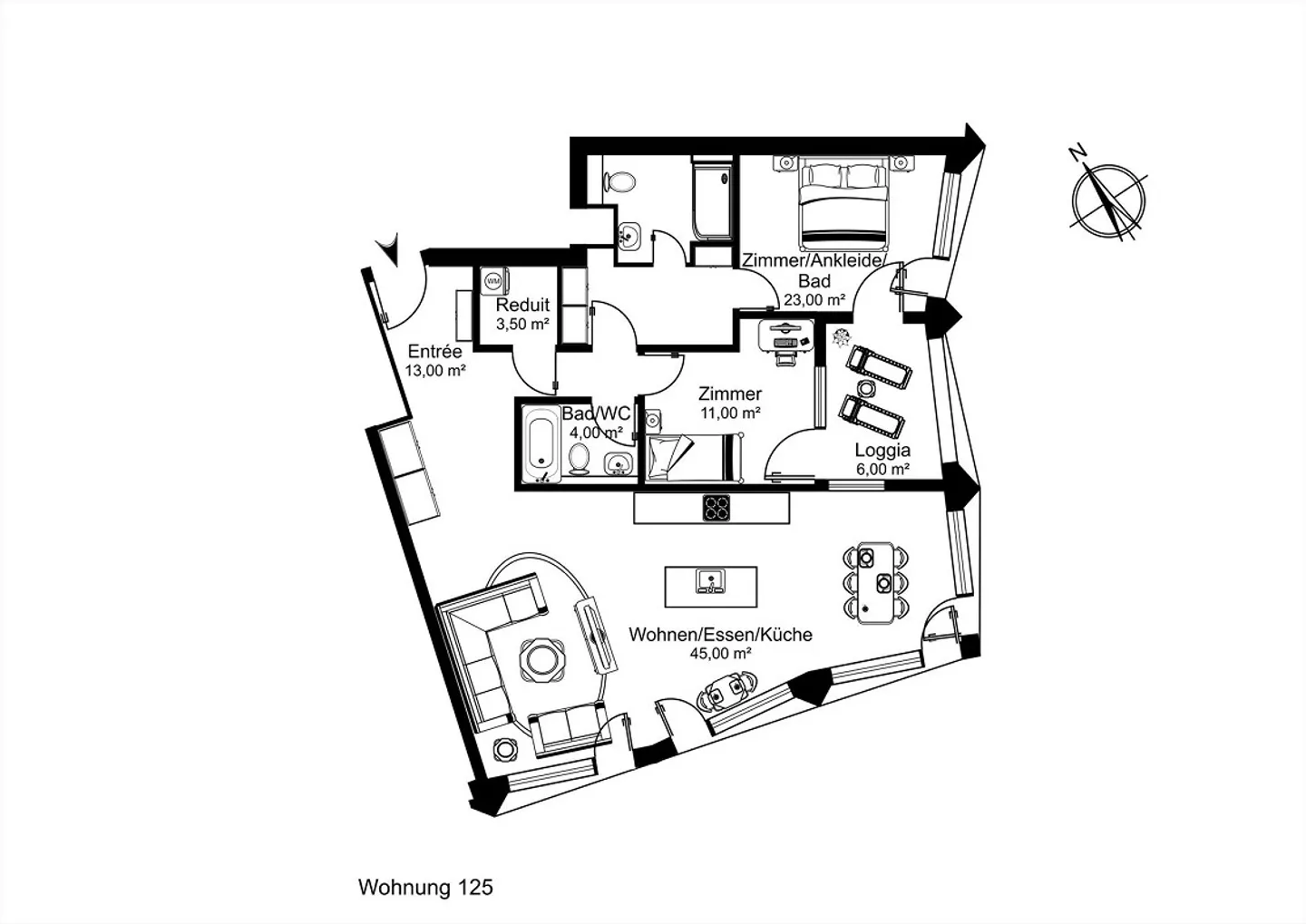 Appartement exclusif de 3,5 pièces avec vue imprenable - Photo 12 sur 13