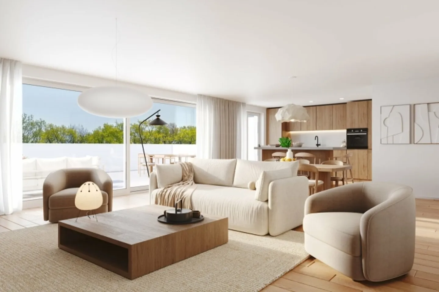 «5,5-Zimmer-Terrassenwohnung von 133 m2 mit Terrasse von 52 m2» - Foto 1 von 9