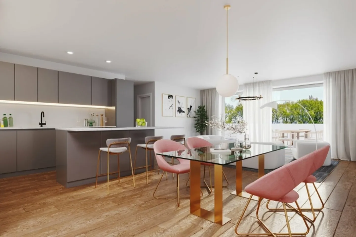 «5,5-Zimmer-Terrassenwohnung von 133 m2 mit Terrasse von 52 m2» - Foto 4 von 9