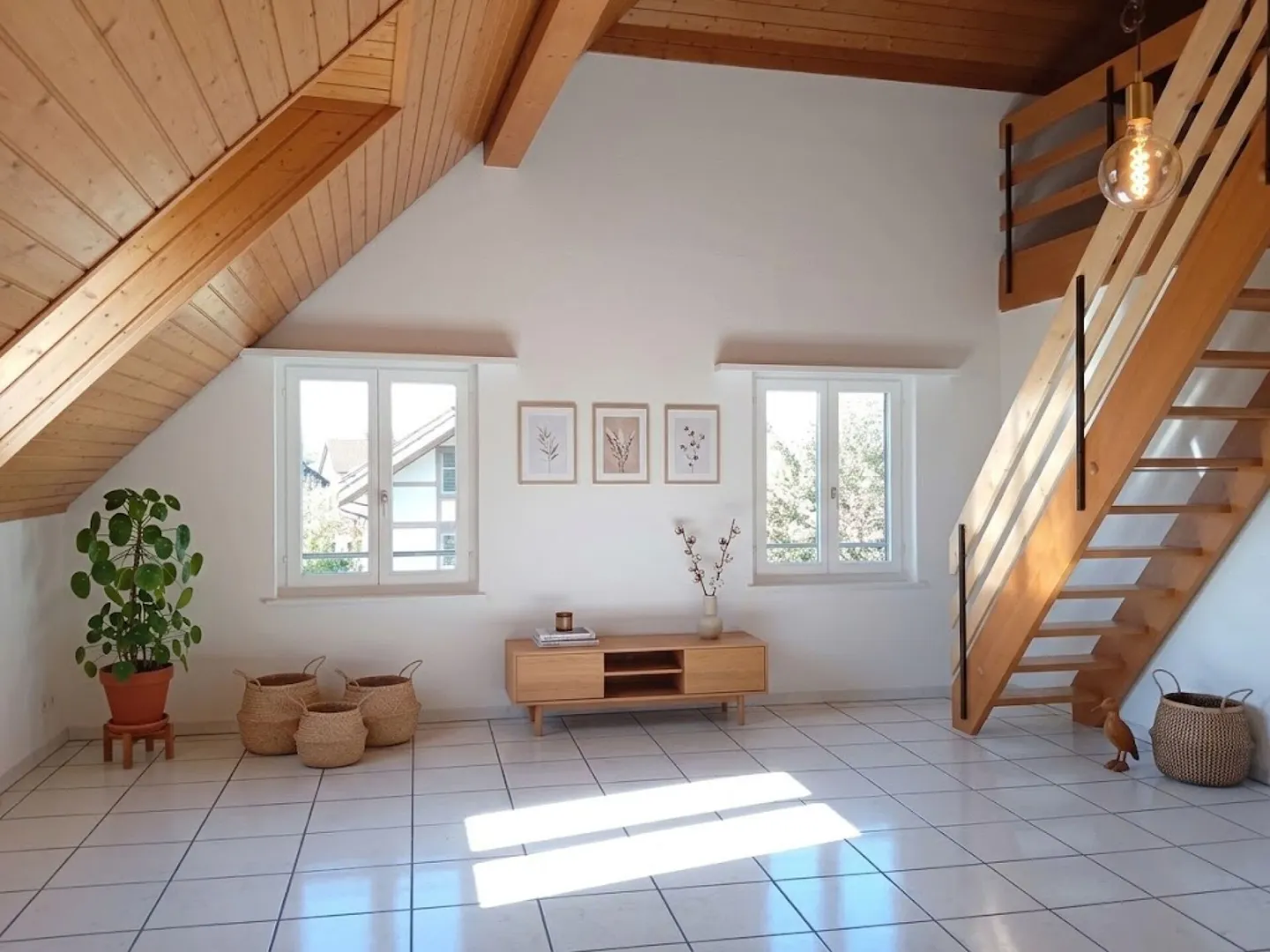Appartamento attico attraente e spazioso con 4 stanze e galleria, 143 m² di superficie abitabile. L'appartamento colpisce per un concetto di spazio luminoso e aperto, oltre a una nuova cucina moderna e un re… - Foto 2 di 10