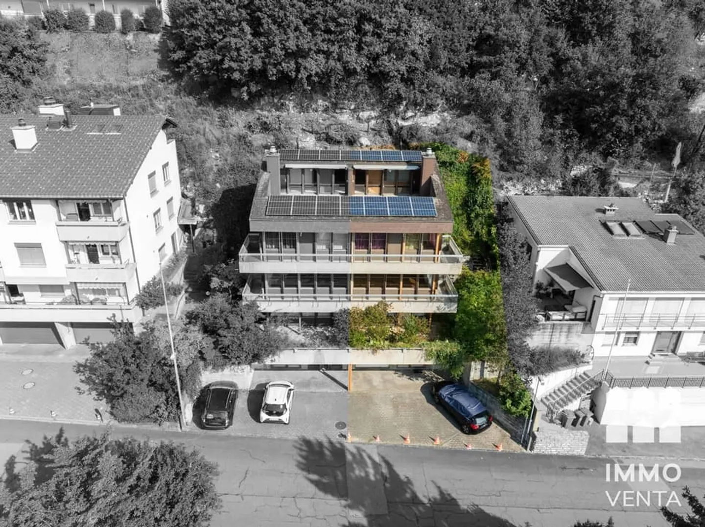 Mezza casa senza design con terrazza sul tetto su Biel - Foto 1 di 11