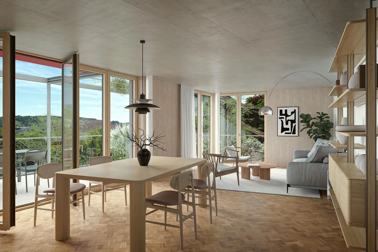 Appartement en terrasse neuf avec vue panoramique à Wettswil am Albis - Photo 3 sur 3