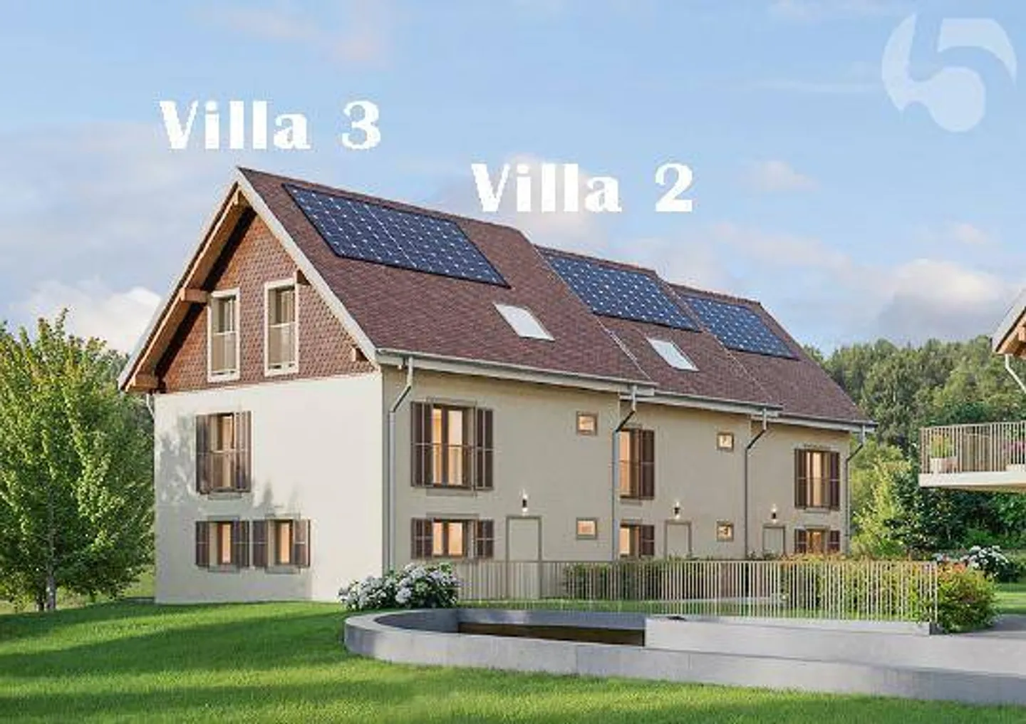 Sale on plans in Rueyres: 2 villas 6.5 pcs of 150 m2 living space with a nice view of the valley, 1 km from the Bercher LEB station - Photo 4 of 7