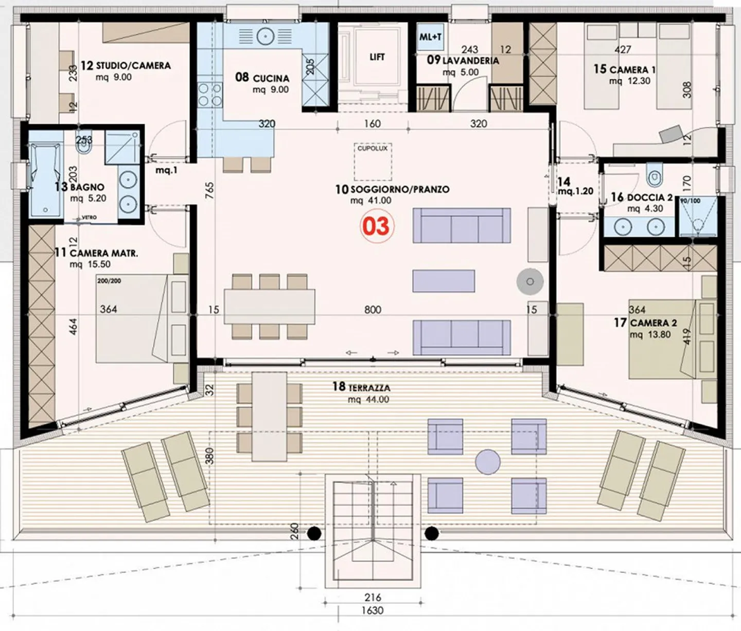 Attico a Losone 5,5 locali (zona Golf) | 5,5-Zimmer-Attikawohnung - Foto 7 von 10
