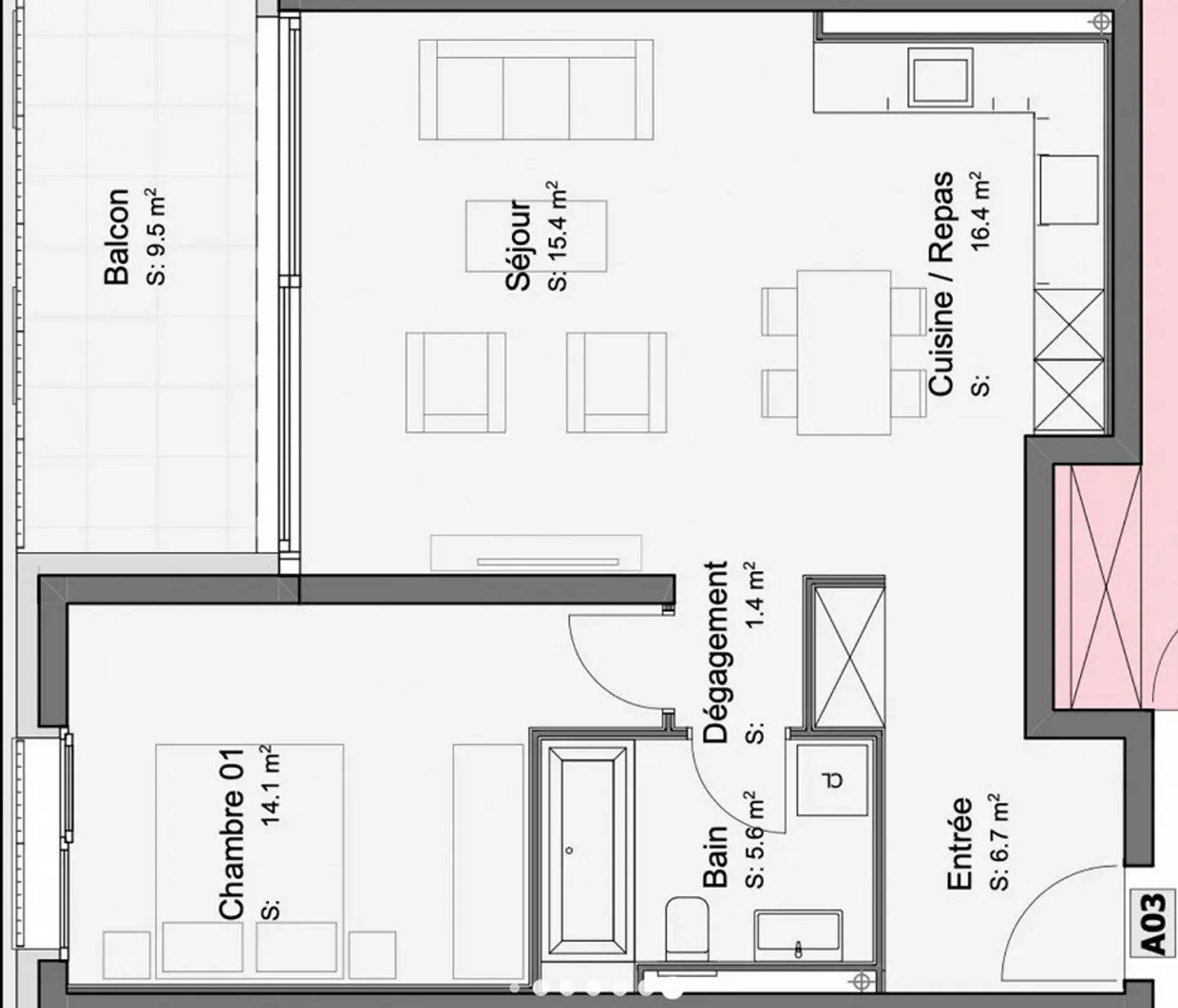 2½ pièces à l'étage supérieur, sans vis-à-vis ! - Photo 9 sur 9