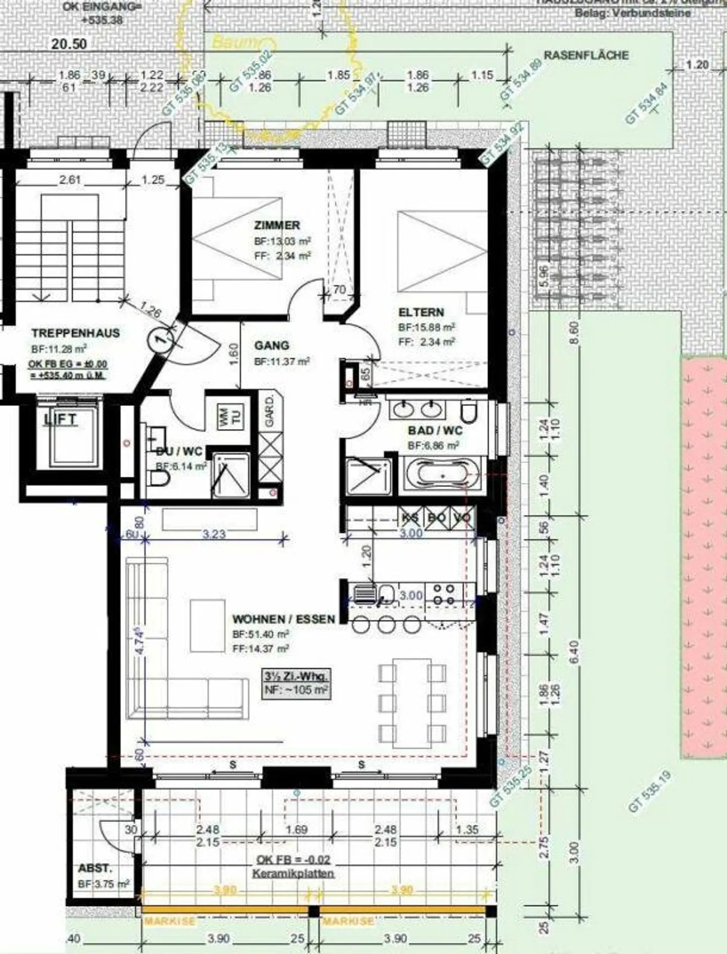 À louer appartement de 3½ pièces en première occupation à Käsernstrasse 9 à 8355 Aadorf - Photo 4 sur 9