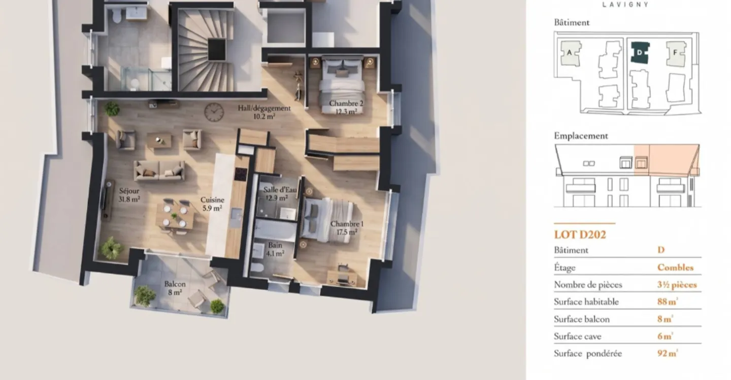 The work is progressing well: Spacious 3.5 rooms with terrace or balcony - Photo 9 of 10