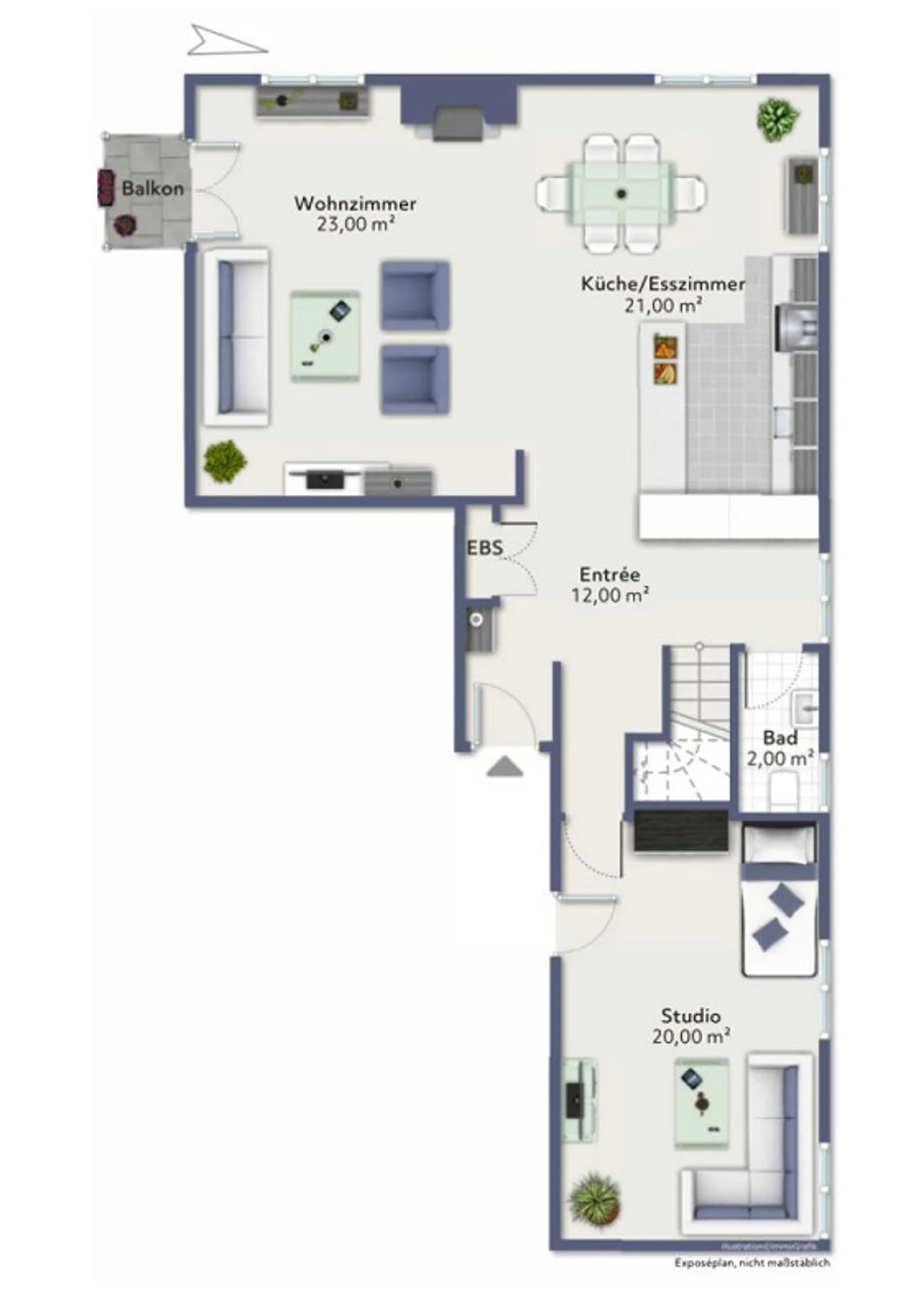 4.5 Room Maisonette Apartment with Panoramic View over the Rhine Valley to ... - Photo 15 of 16