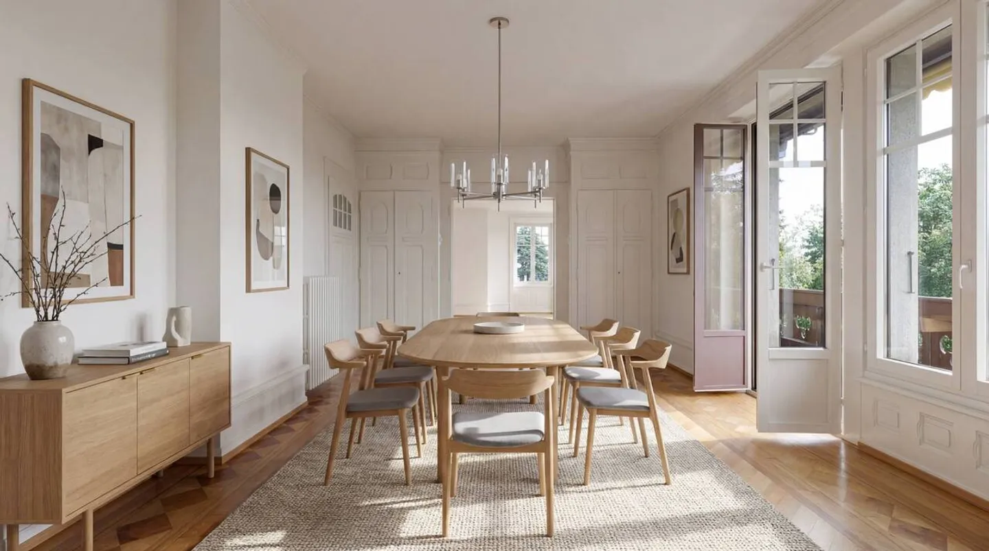 Hausmannianische 5.5-Zimmer-Wohnung mit atemberaubendem Blick auf den See - Foto 1 von 12