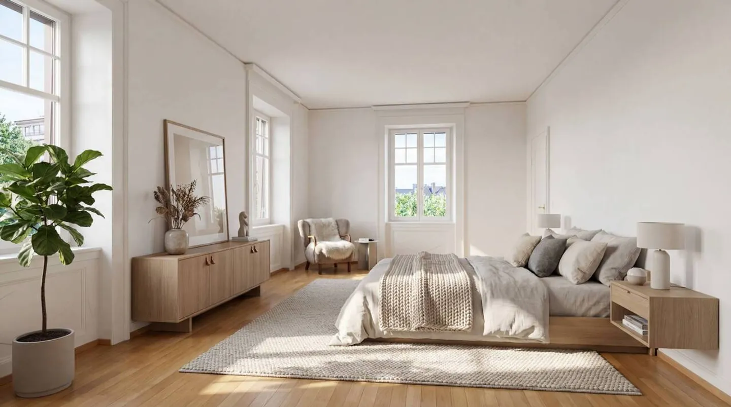 Hausmannianische 5.5-Zimmer-Wohnung mit atemberaubendem Blick auf den See - Foto 6 von 12