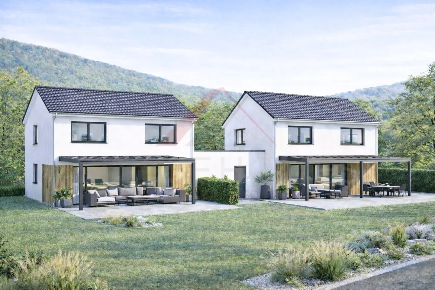 Courtételle – Maison mitoyenne de 5,5 pièces, reliée par le local technique - Photo 1 sur 6