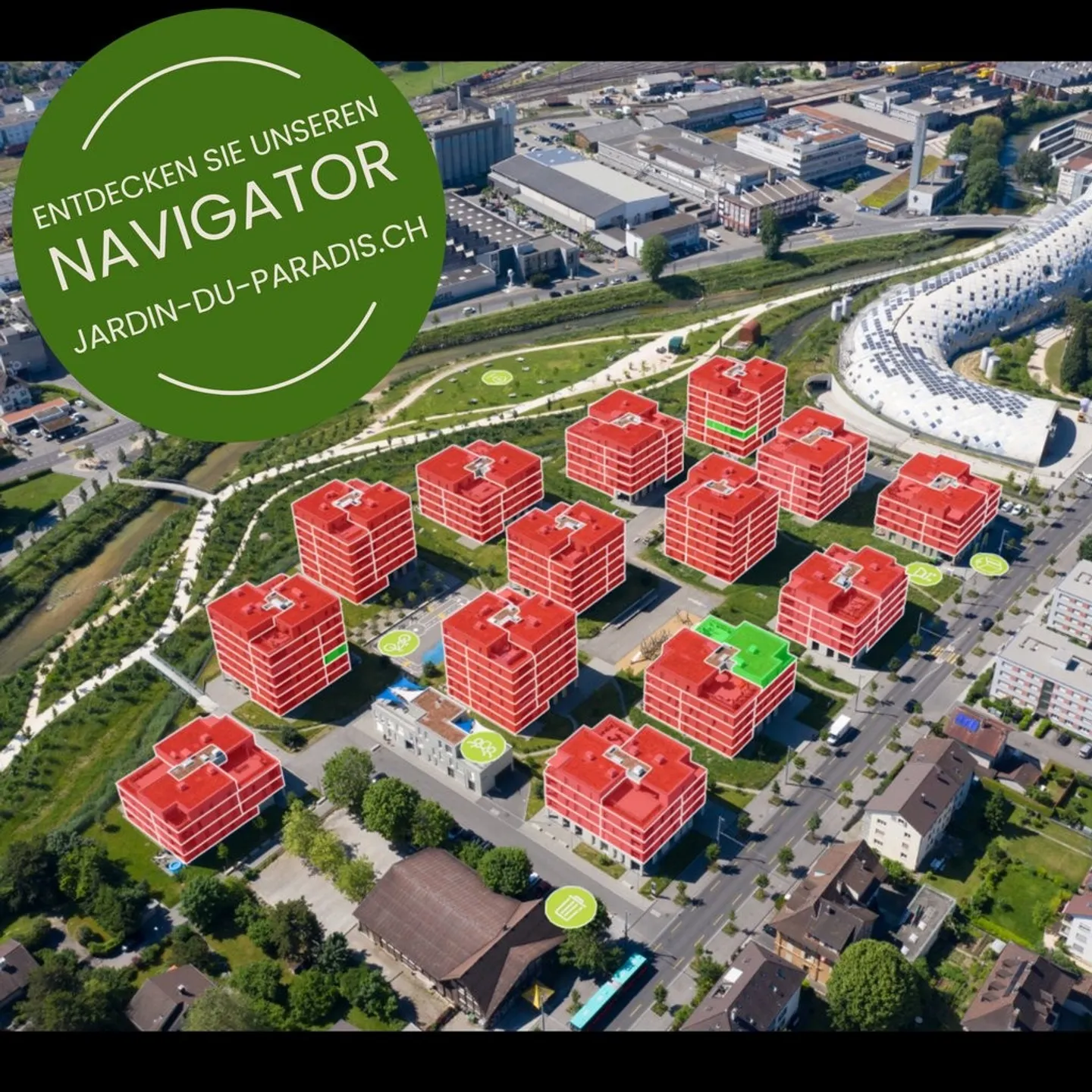 Appartamento moderno di 3,5 locali in affitto al Jardin du Paradis - Foto 12 di 12