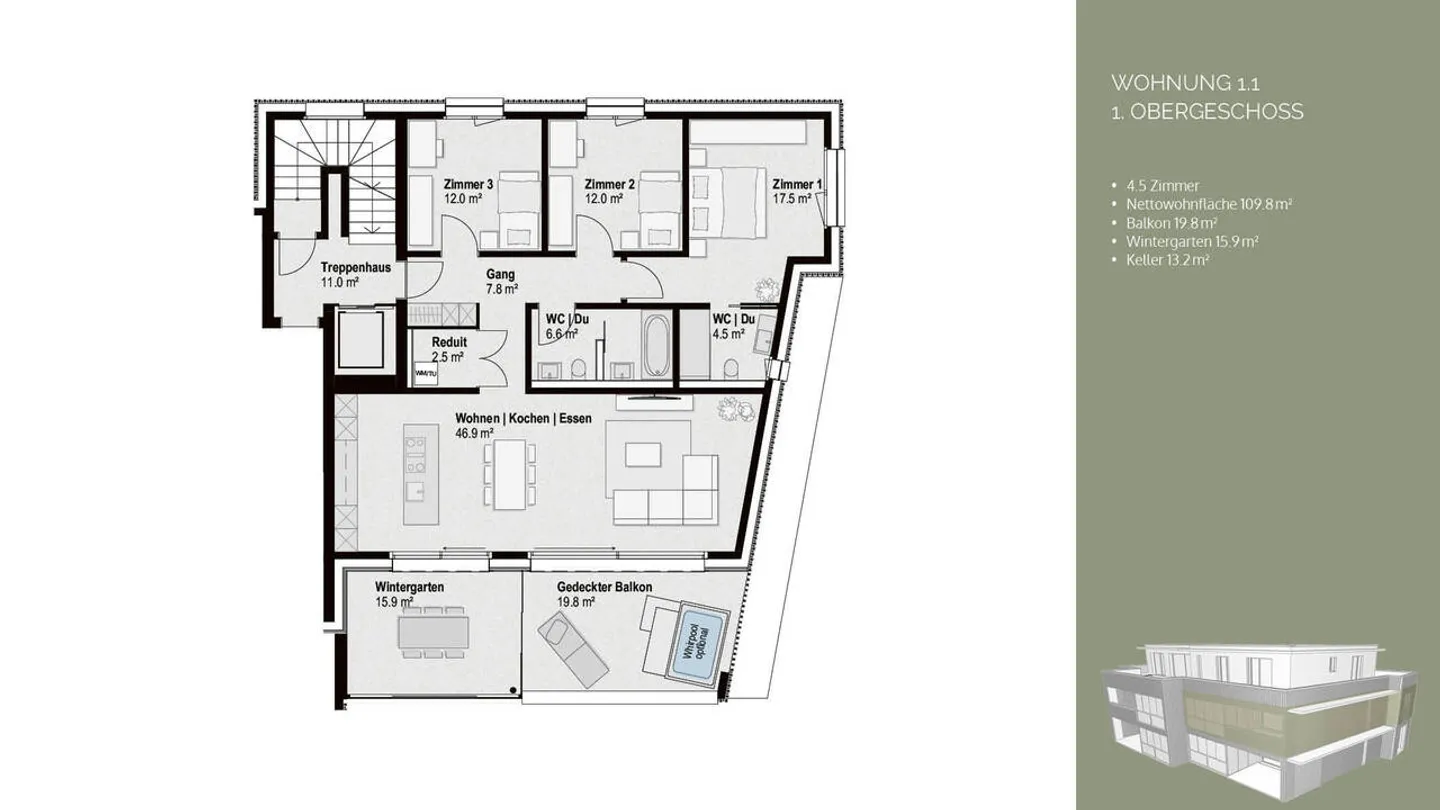 Wohnen in der "Beletage" - 4,5-Zimmer-Wohnung mit allem Komfort! - Foto 11 von 11