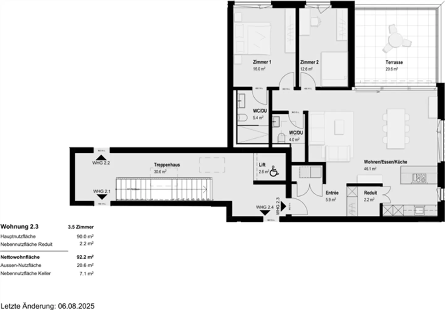 Vie confortable Appartement penthouse lumineux de 3½ pièces avec terrasse - Photo 7 sur 10