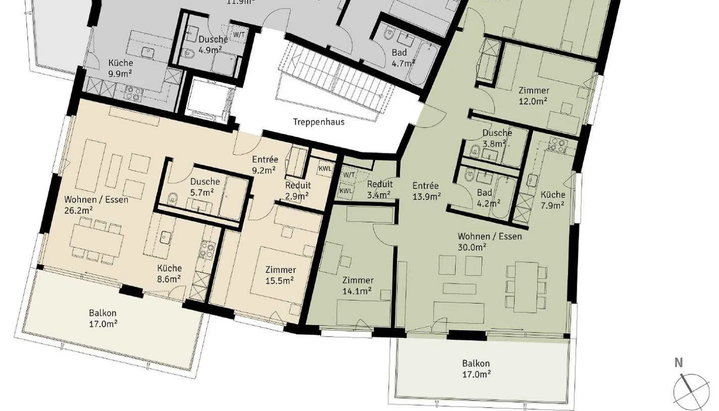 Bright, modern 2.5-room apartment with large balcony in Küssnacht a. R - Photo 2 of 6