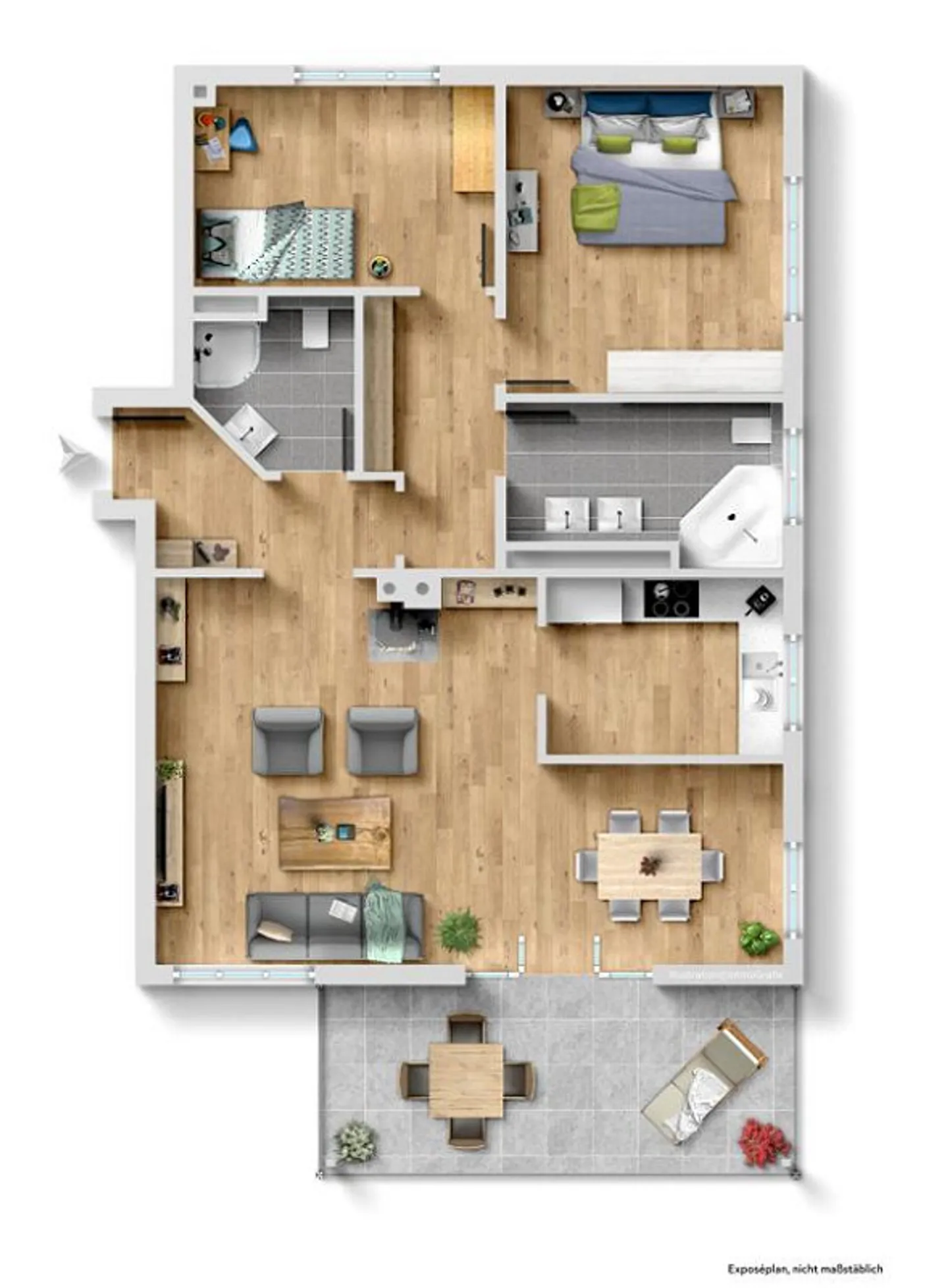 Ampio e tranquillo appartamento di 3,5 stanze (112 m2) vicino al Lago di Costanza con balcone - Foto 17 di 17