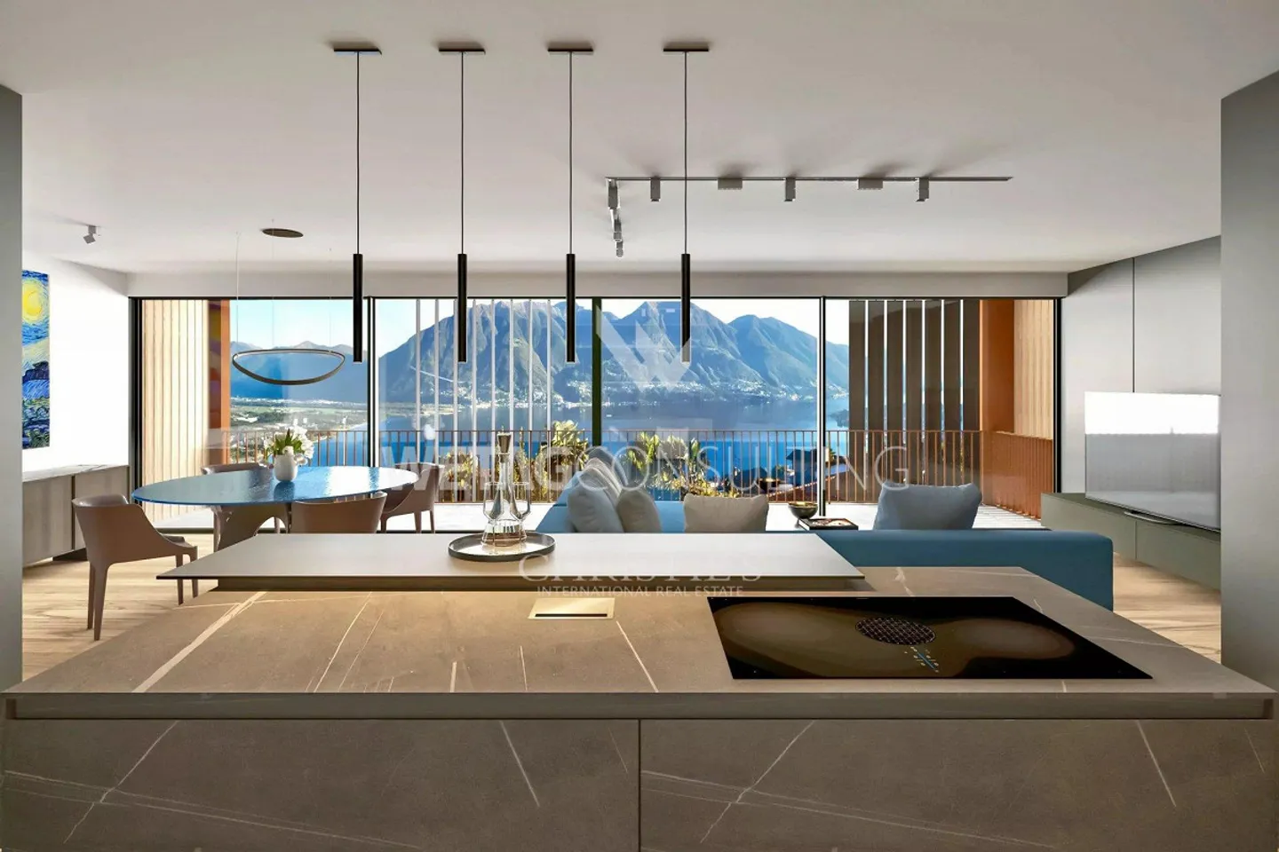 Villa elegante e moderna con vista lago e giardino a Brione sopra Minus... - Foto 3 di 11