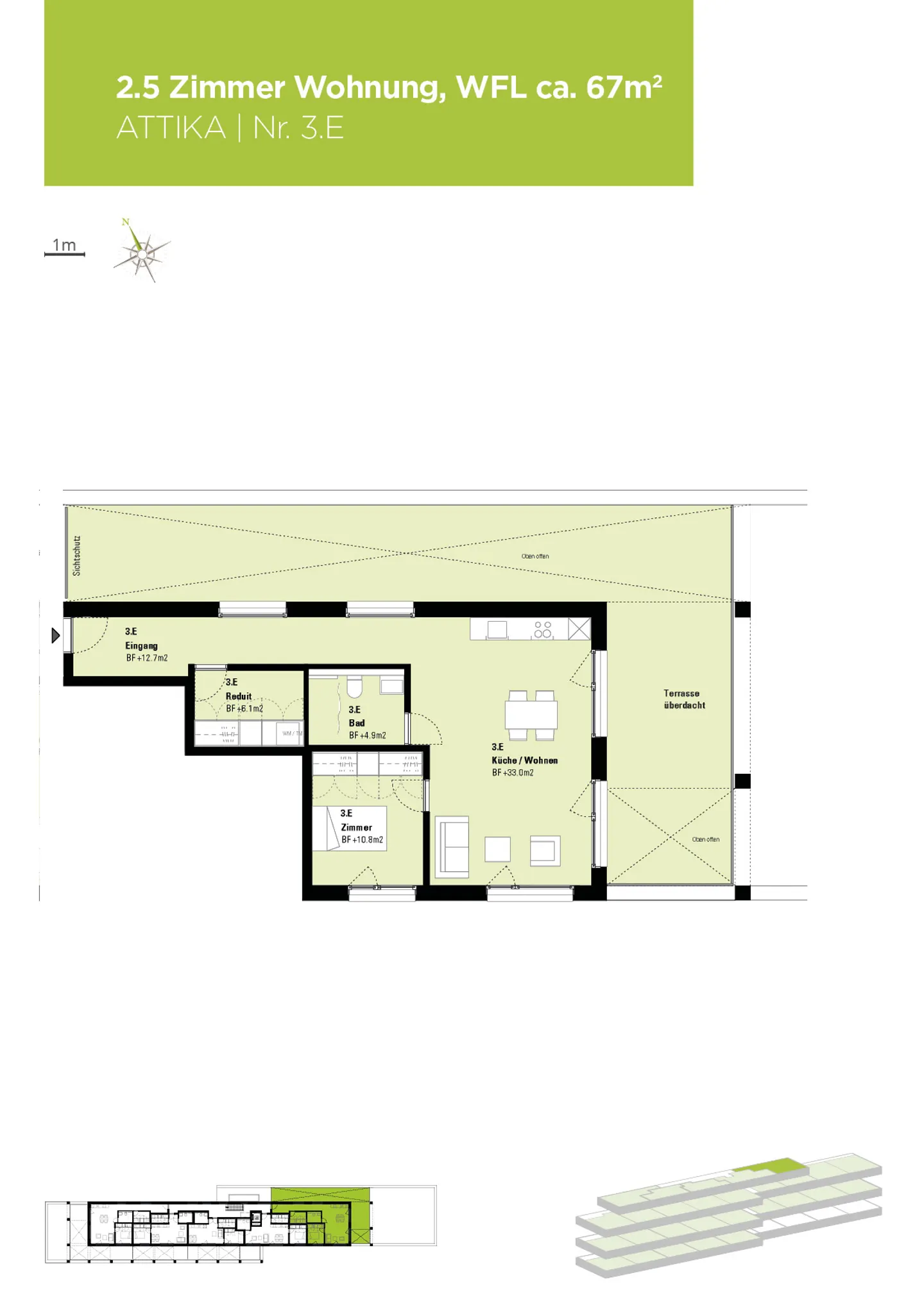 Alltersgerechte, helle 2.5 Attika-Wohnung - Photo 3 of 10