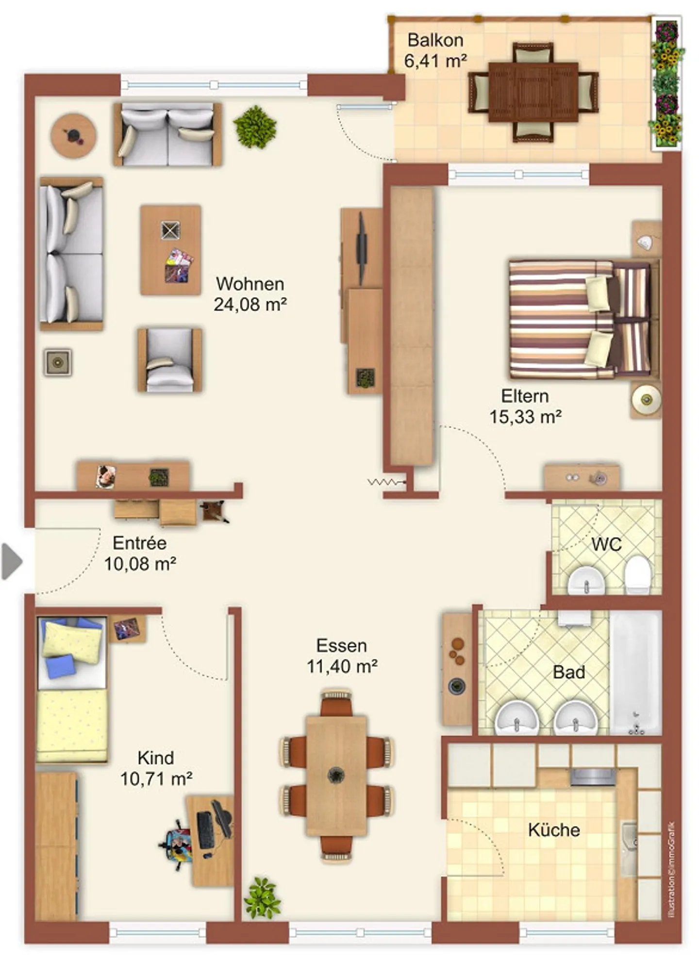 Quietly Located 3.5 Room Apartment - Photo 10 of 10
