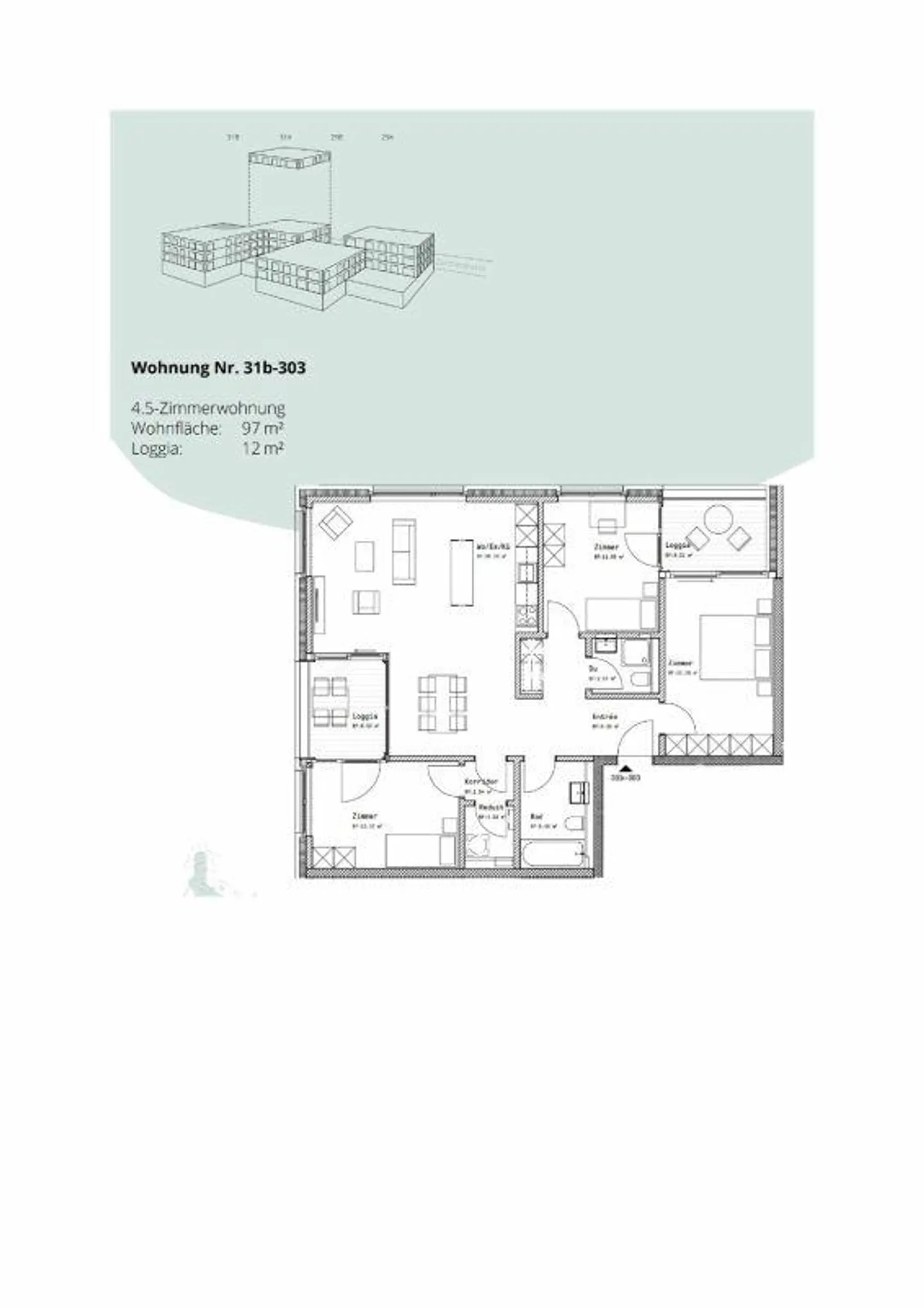 Moderne 4.5 Zimmerwohnung in Siebnen - Foto 6 von 6