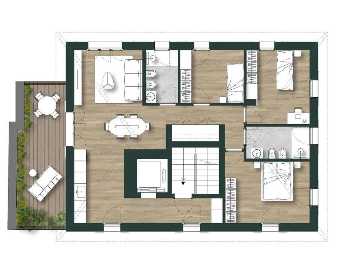 Luxus-Penthouse in Tesserete - Foto 6 von 6