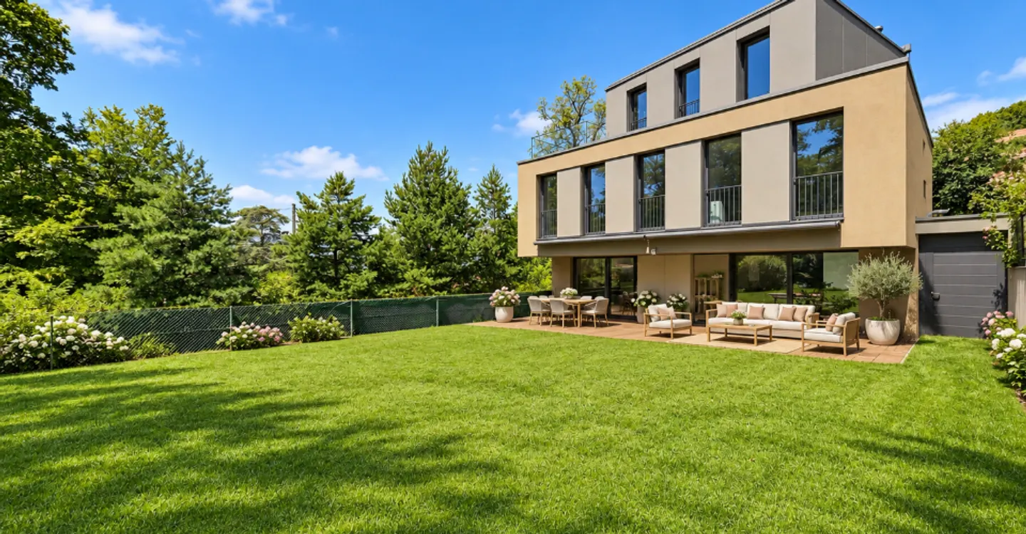 Anières — Villa de standing avec jardin et terrasse en toiture, vue lac - Foto 12 von 12