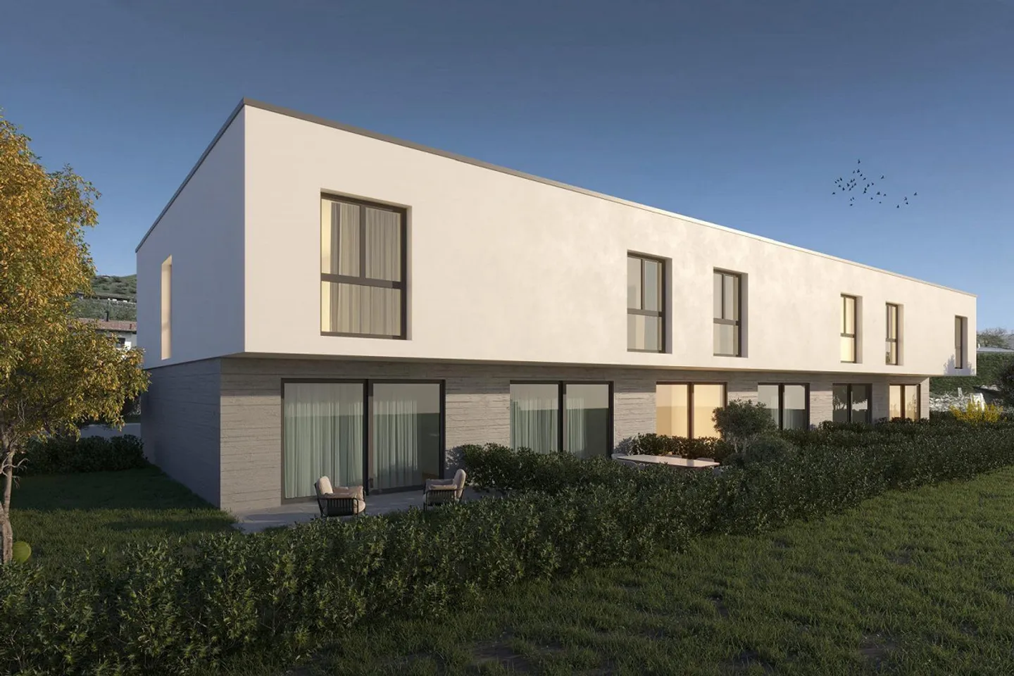 NUOVA E MODERNA VILLA A SCHIERA 4.5 STANZE CON GIARDINO A COLDRERIO - Foto 2 di 8