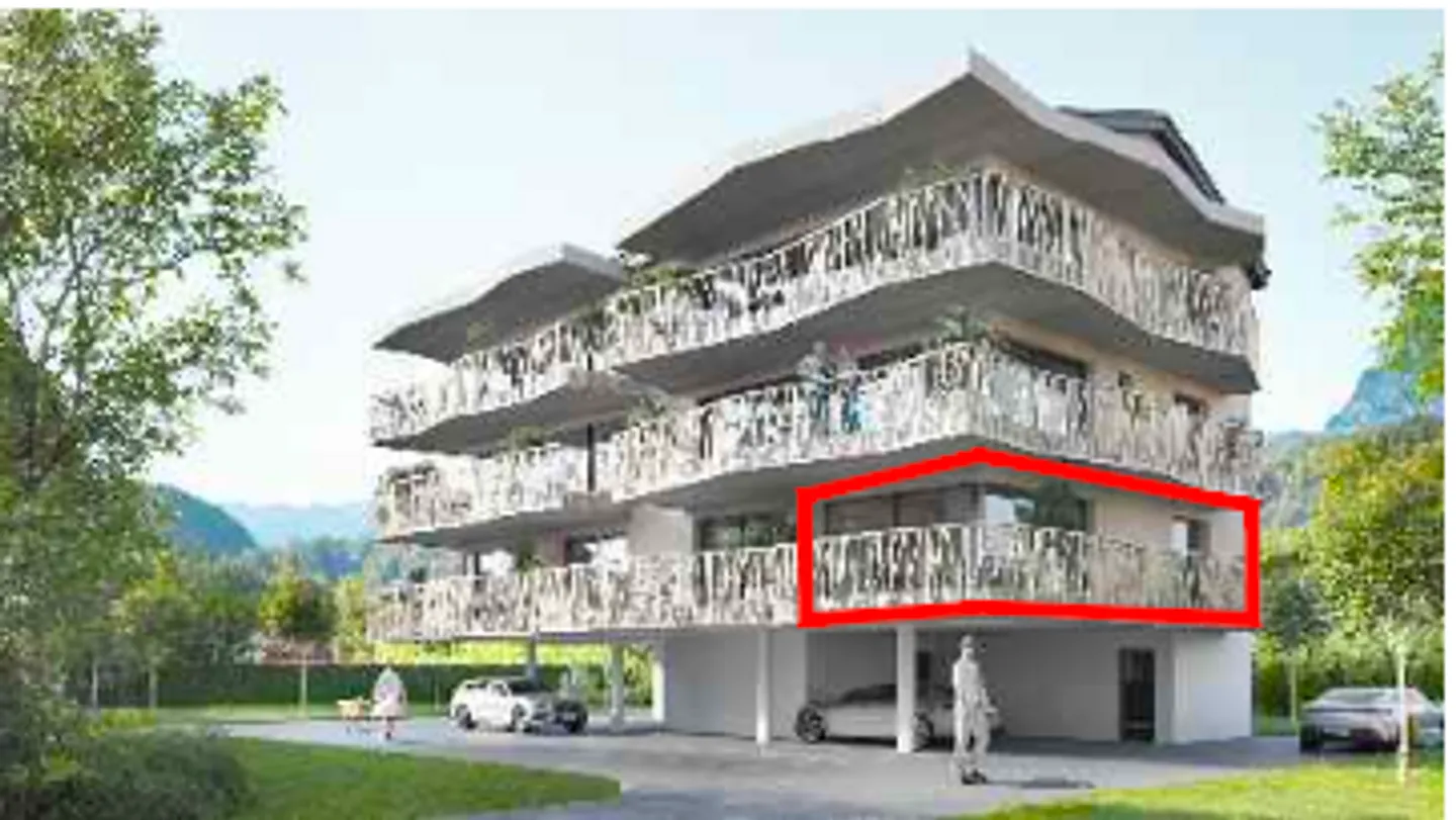 Bell'appartamento di 2,5 stanze in costruzione, idealmente situato a Leytron/VS - Foto 3 di 8