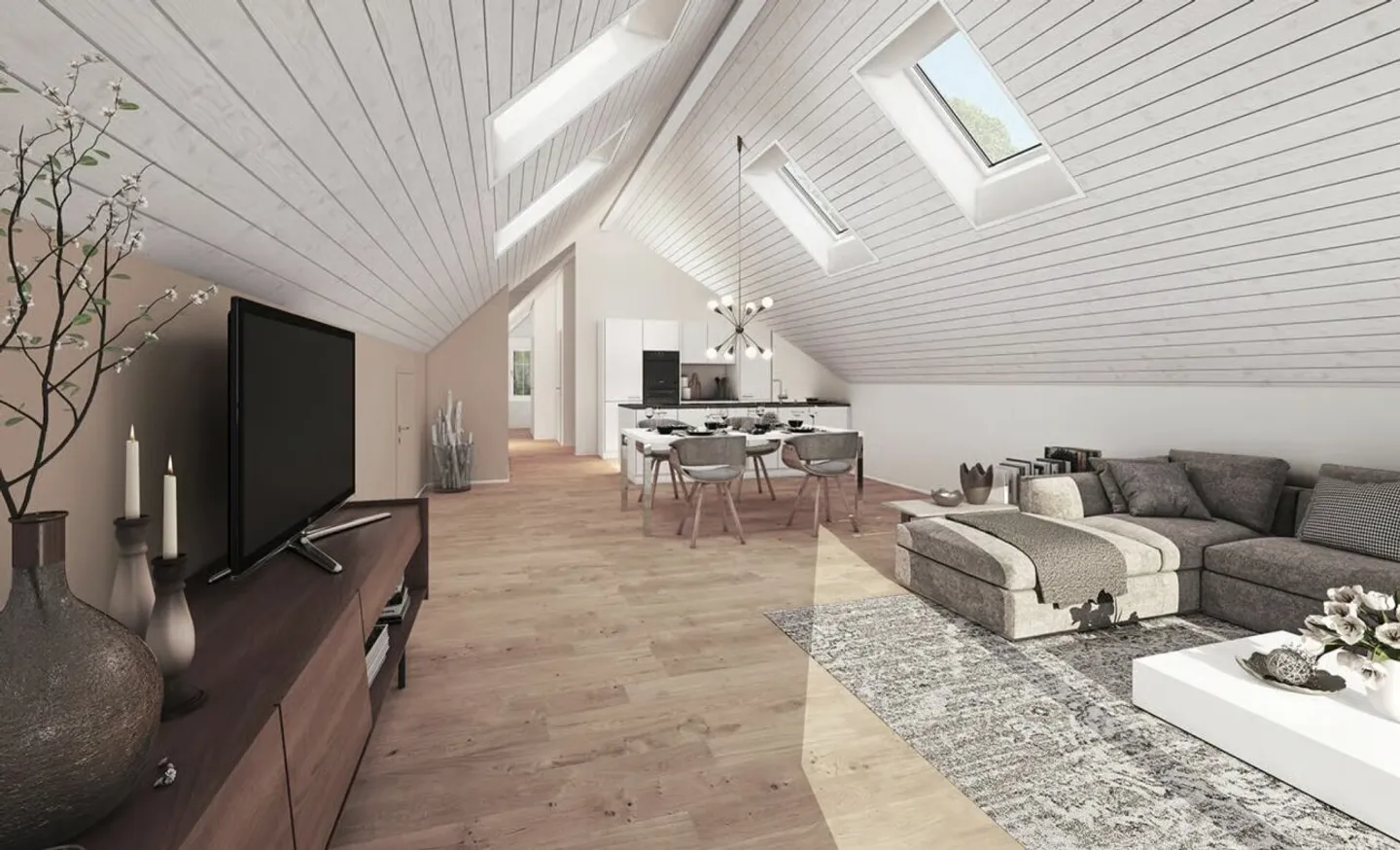 New construction project "Zum Ghöch", Spacious 4.5-room penthouse - Photo 1 of 4