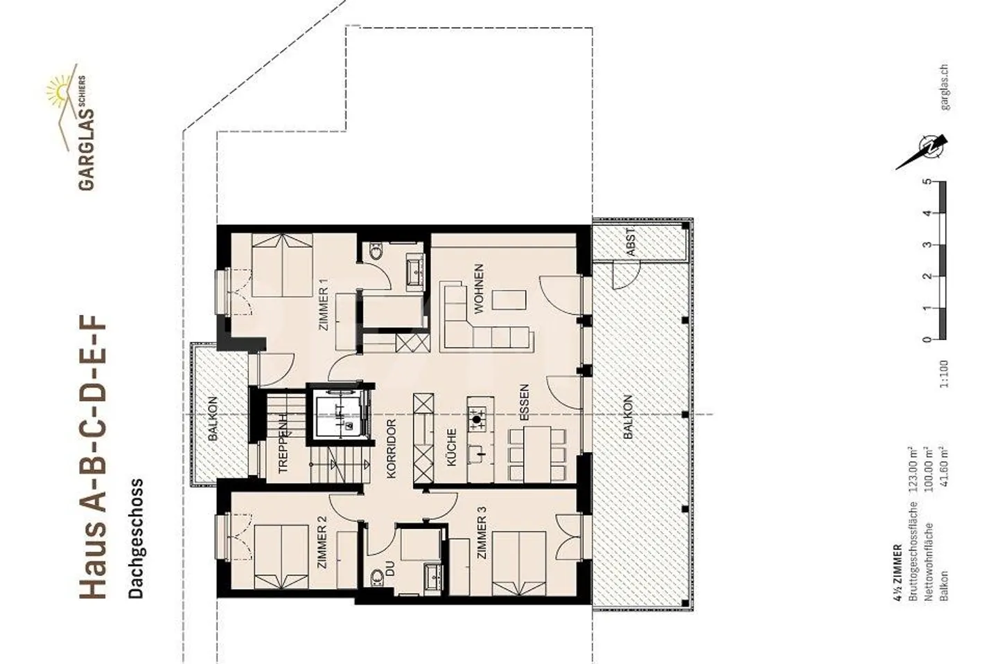 Vivre de manière économe en énergie ! Garglas.ch - Appartement en attique de 4½ pièces E11 avec part de l'énergie solaire - Photo 2 sur 13