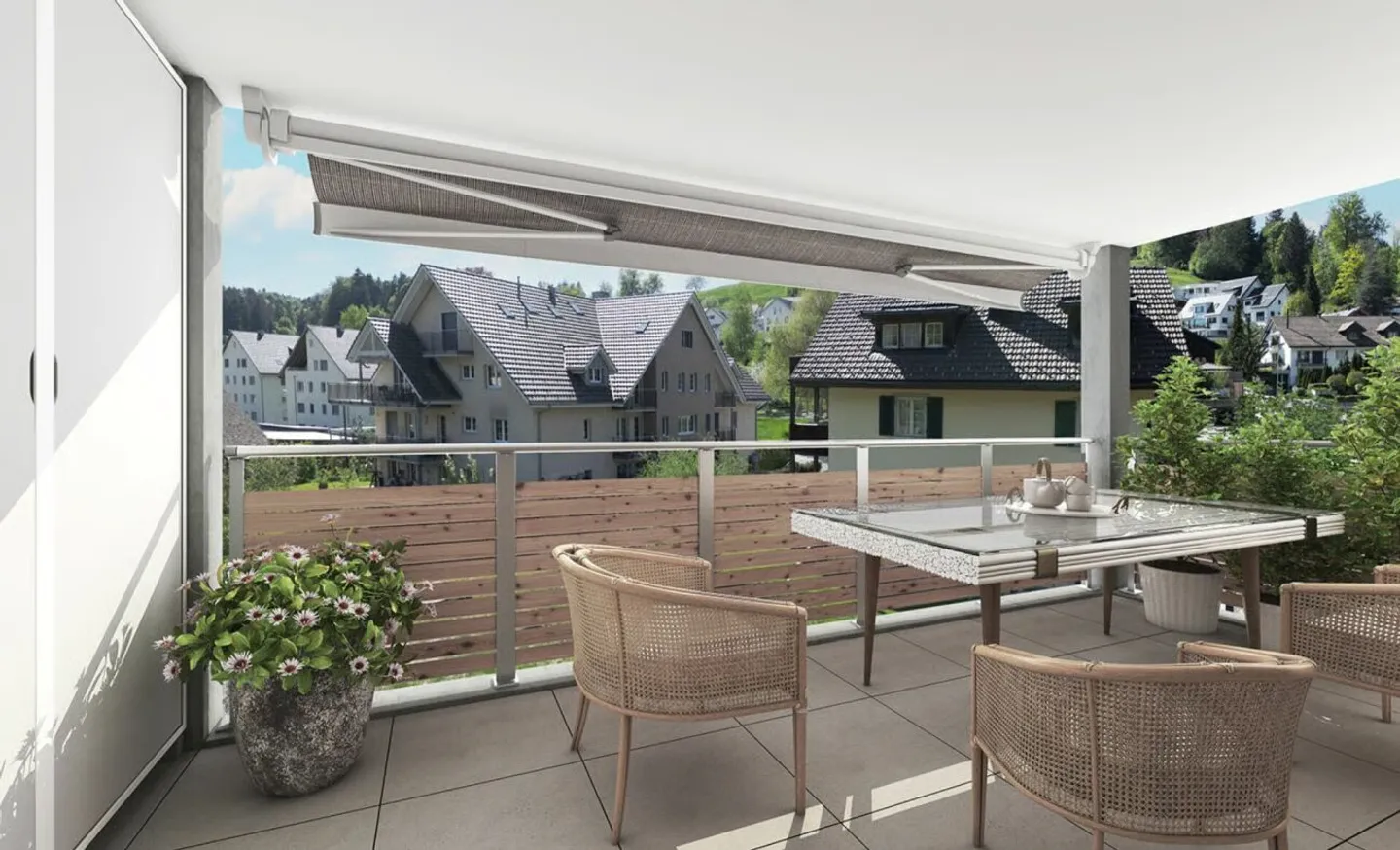 New construction project "Zum Ghöch", 4.5-room apartment with covered balcony - Photo 3 of 4